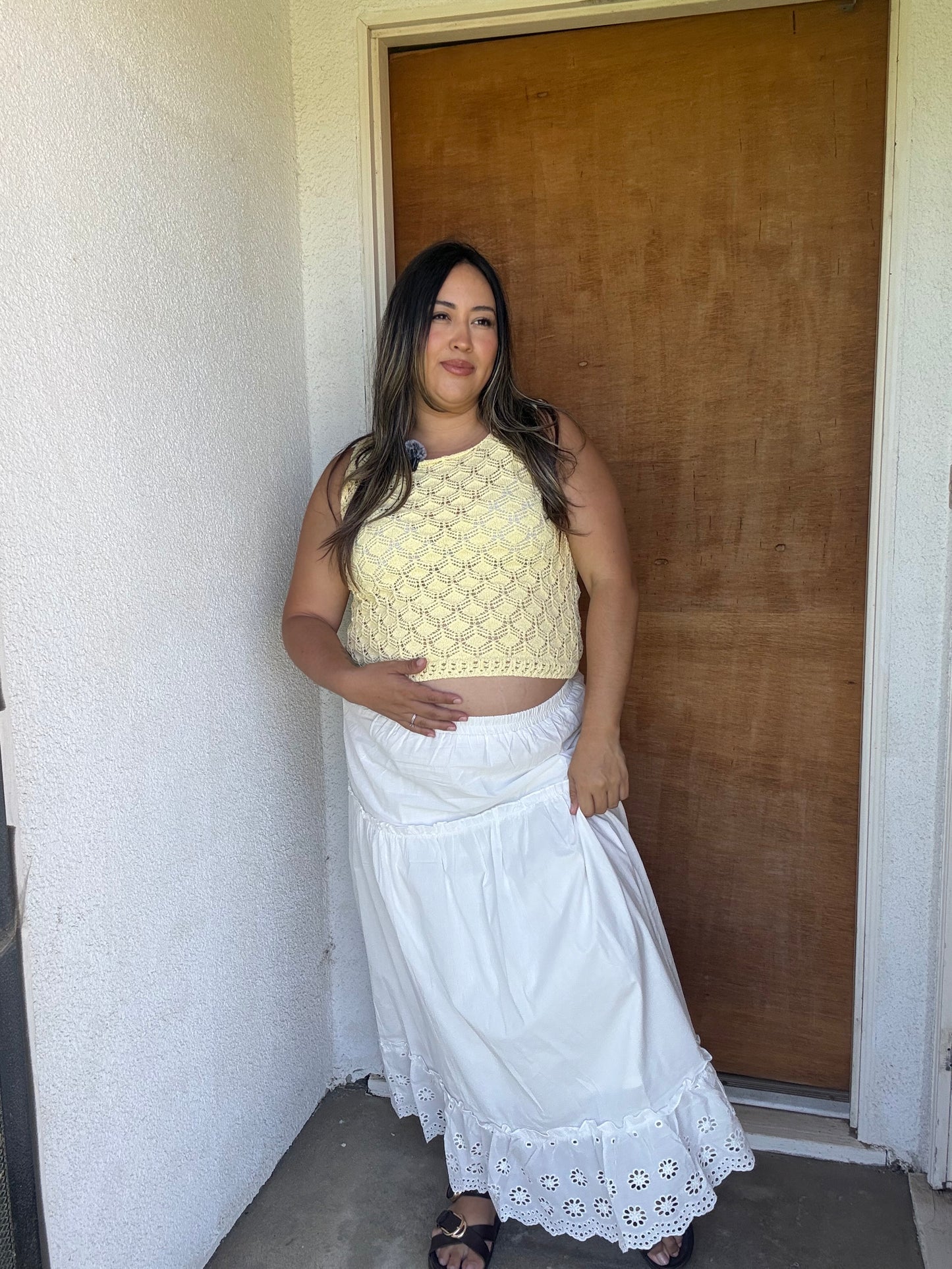 Lemonade Sheer Knit Top- Yellow