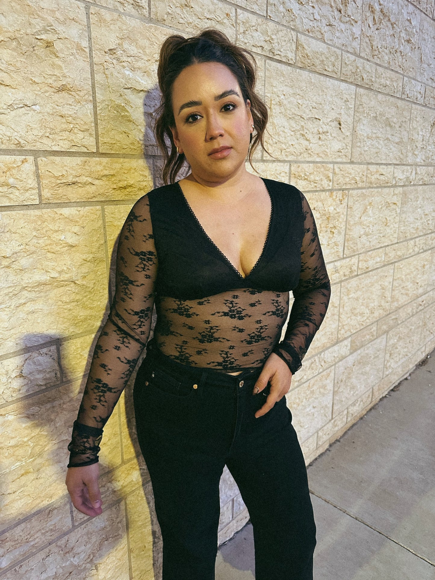 Coco Black Lace Top