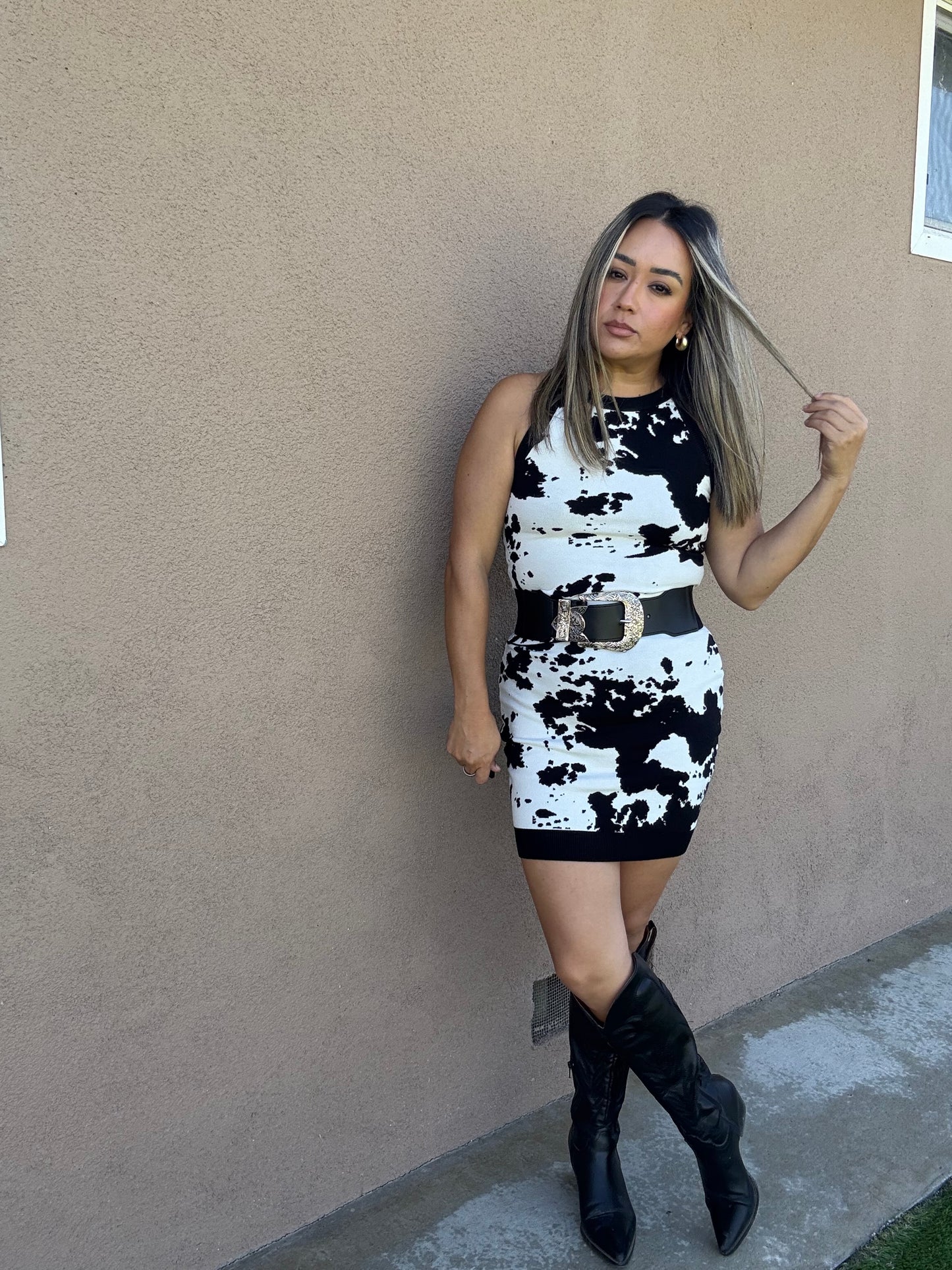 Rodeo Night Cow Skirt Set