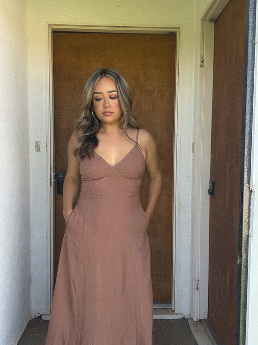 Mallorca Maxi Dress- Mocha