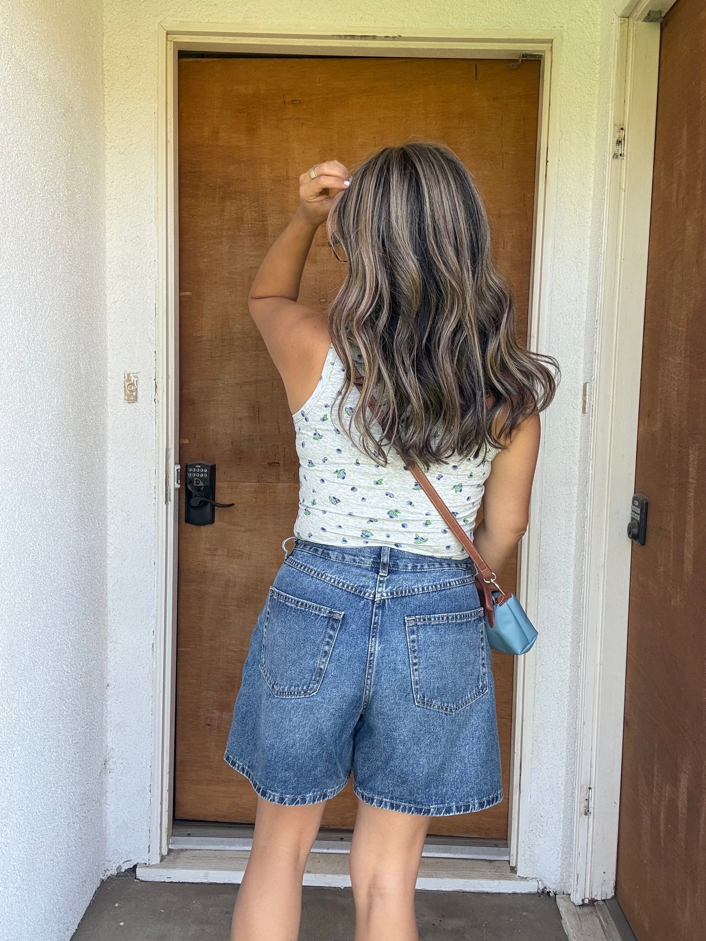 Blueberry Mini Tank- Grey