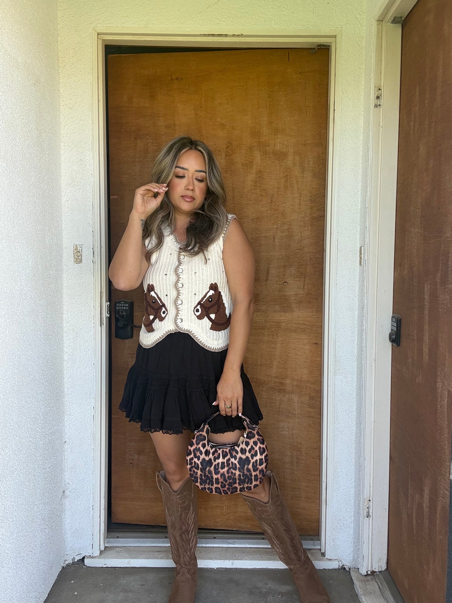 Delta Tiered Ruffle Mini Skort