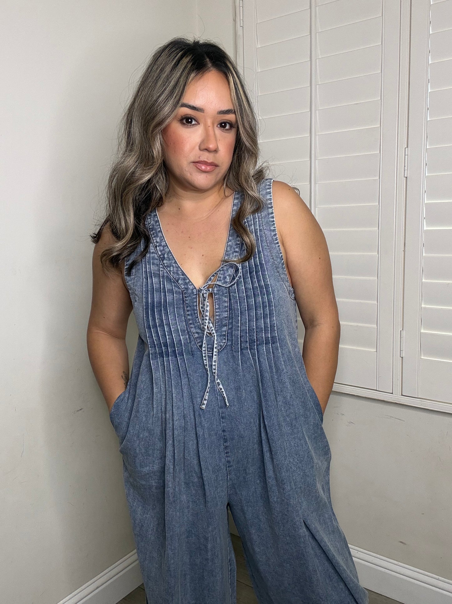Larah Oversized Denim Jumpsuit