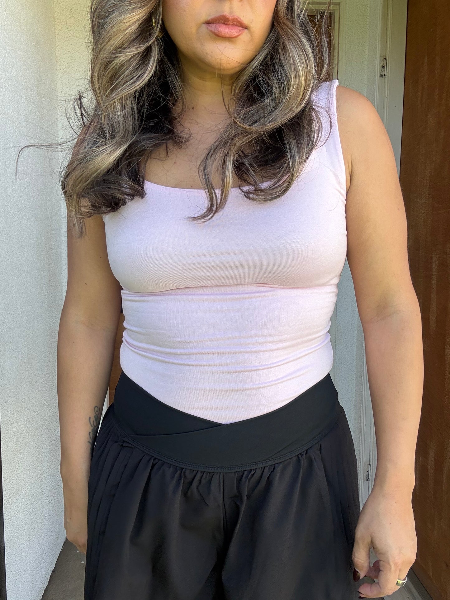 Stacie Double Layered Square Neck Tank