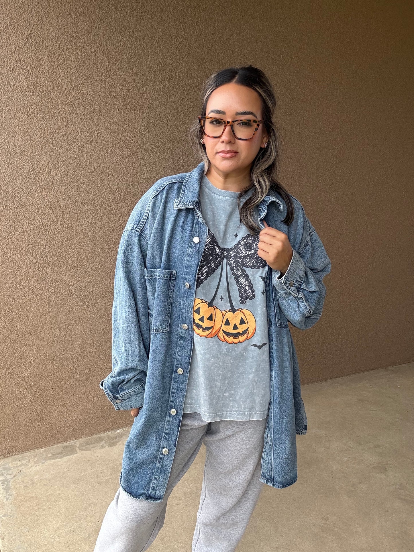 Coquette Pumpkins Mineral Wash Tee