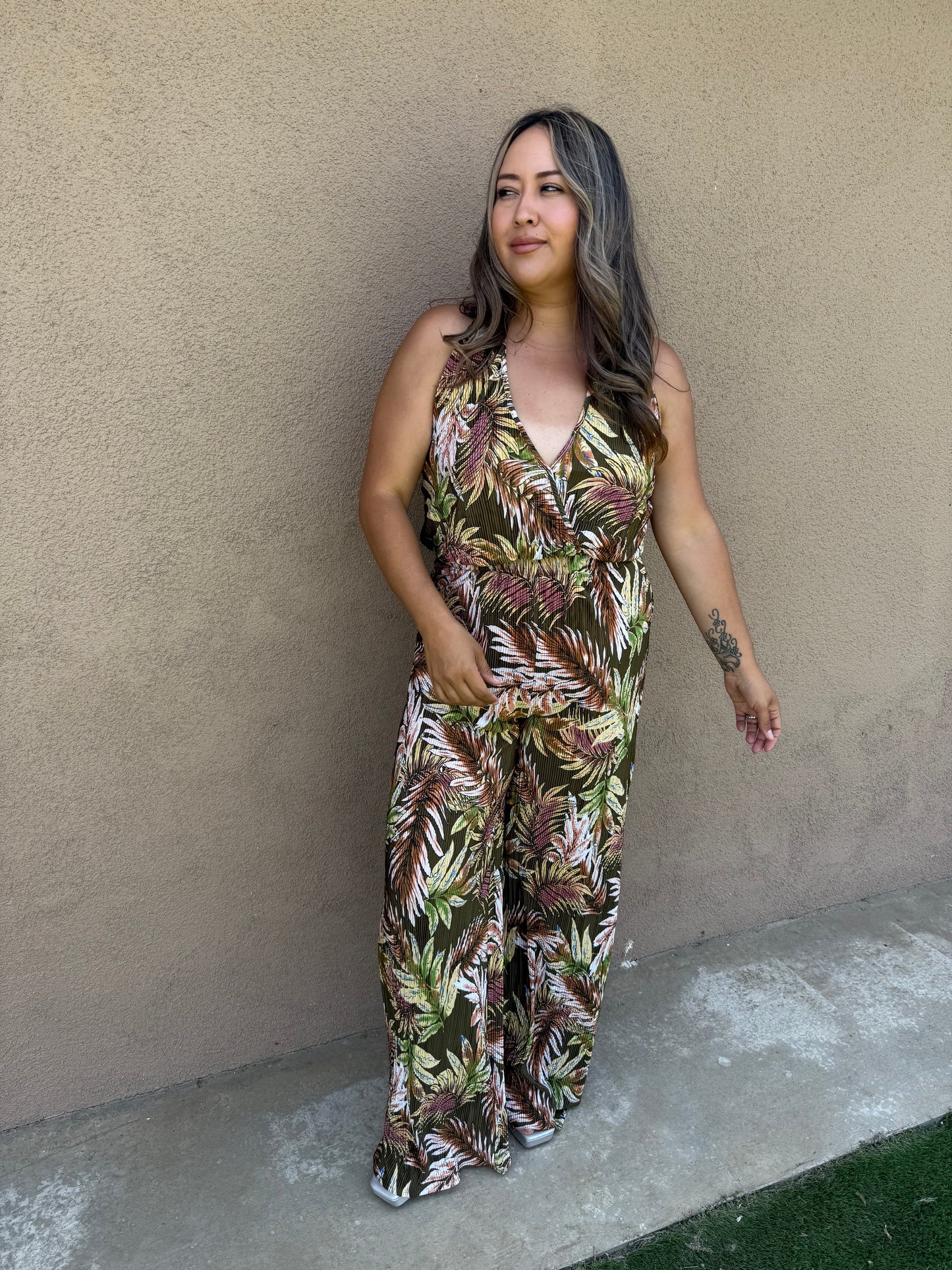 Olivia Ribbed Halter Jumpsuit