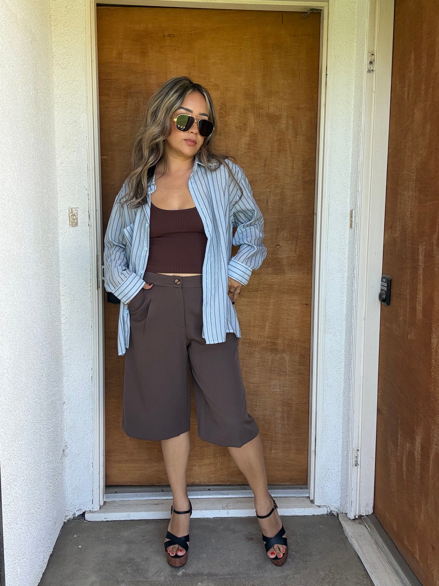 Palermo Pleated Front Culotte Pants