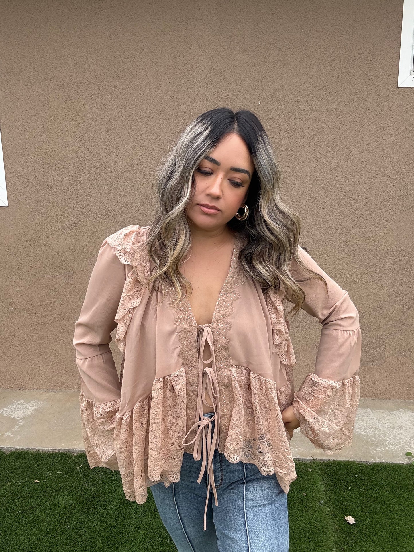 Hayrides Sequin Boho Top