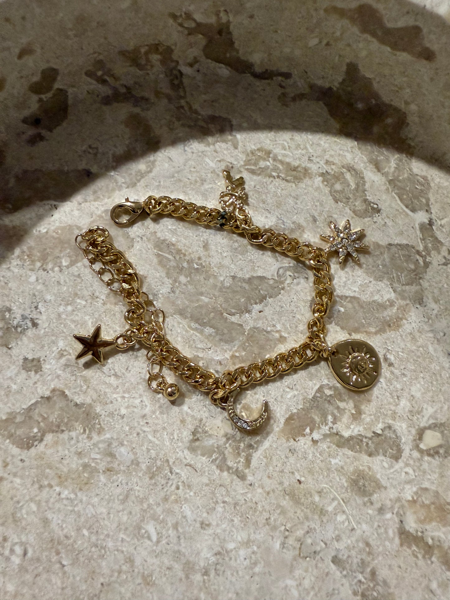 Estrellitas Charm Bracelet- Gold