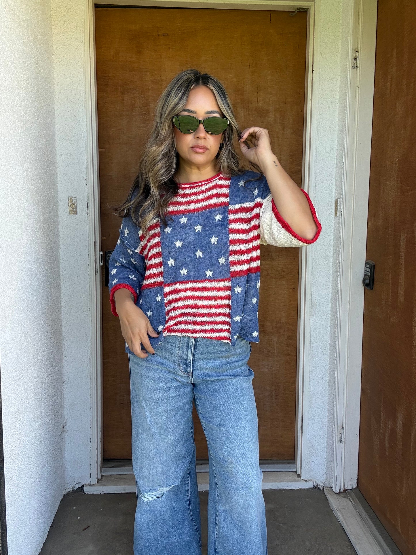 Stars and Stripes Knit Top