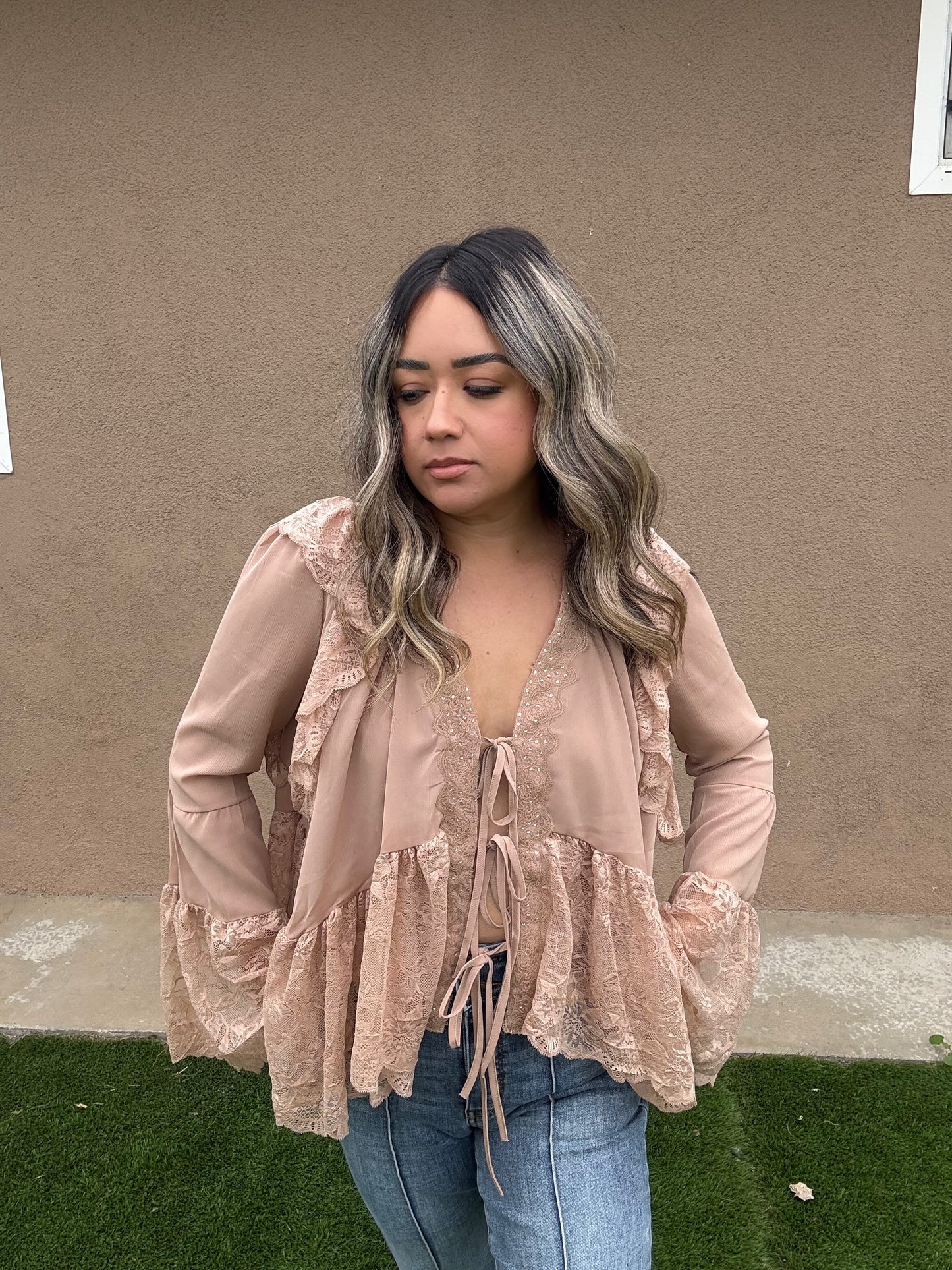 Hayrides Sequin Boho Top