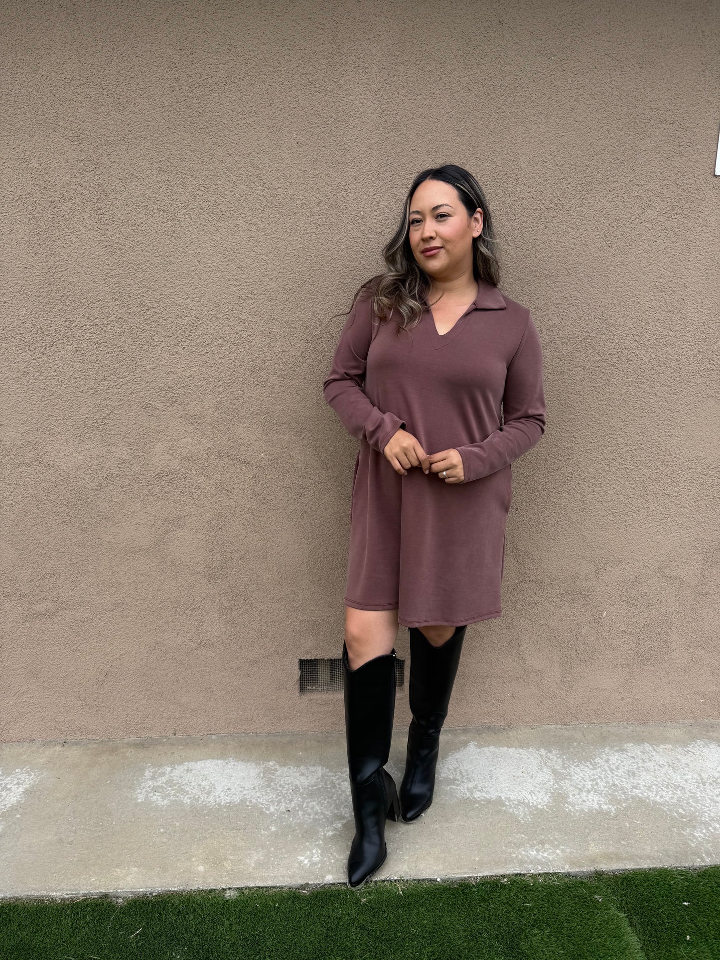 Fallal Black Knee High Boot