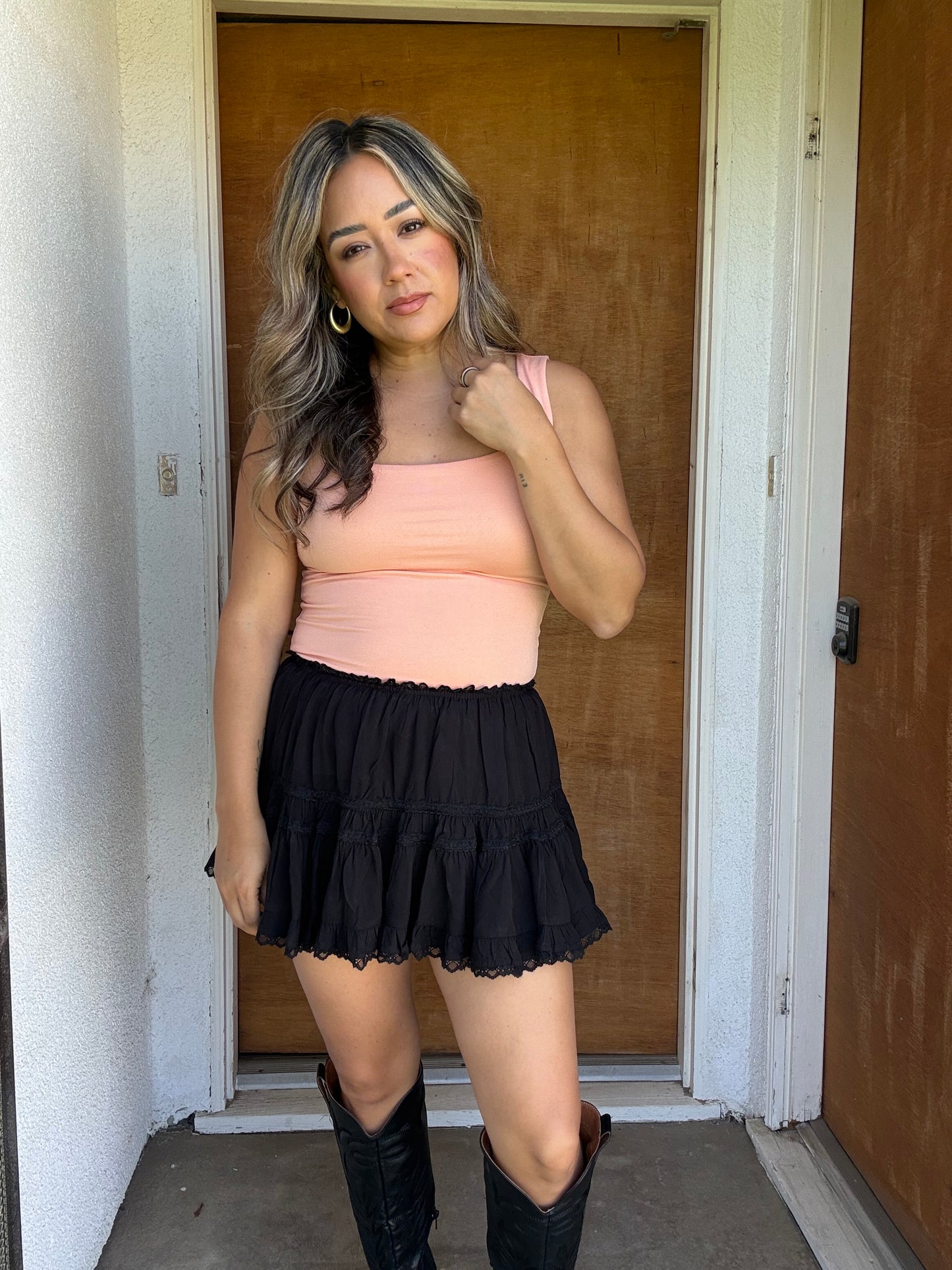 Stacie Double Layered Square Neck Tank