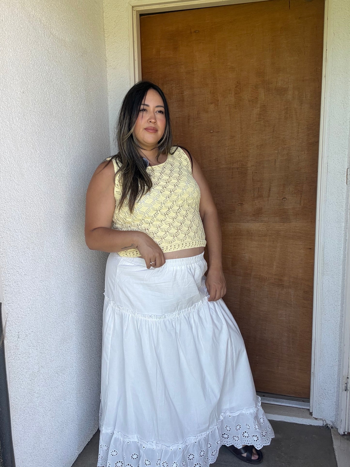 Lemonade Sheer Knit Top- Yellow