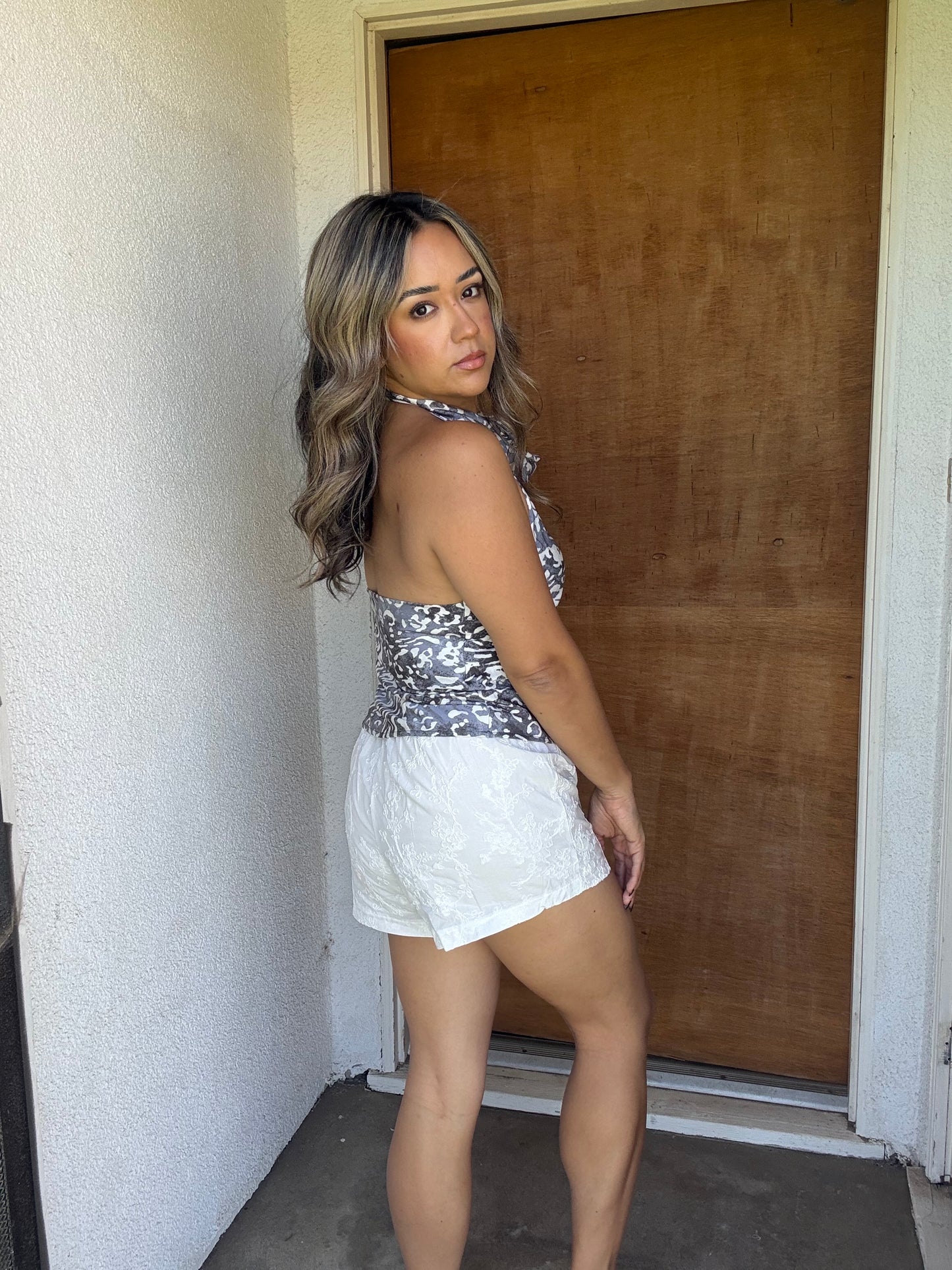 Catching Rays Knit Skort- Cream