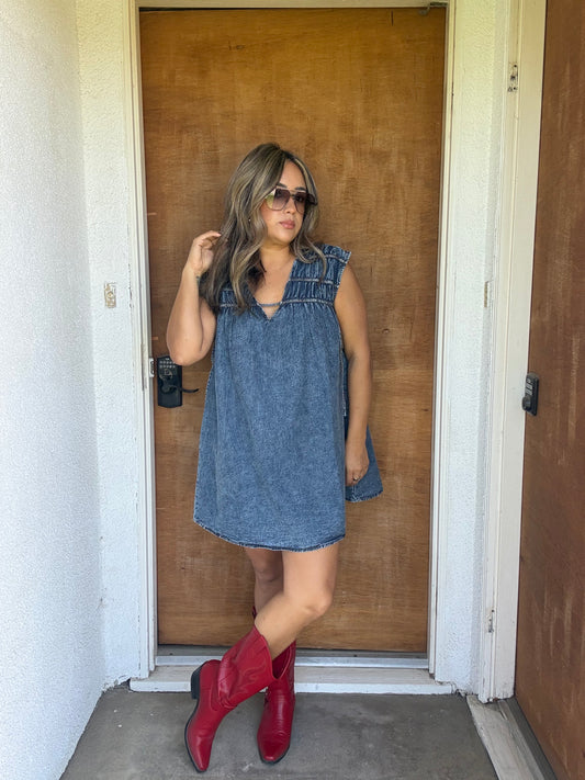 Cameron Mini Denim Dress