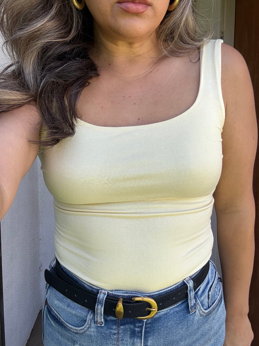 Stacie Double Layered Square Neck Tank