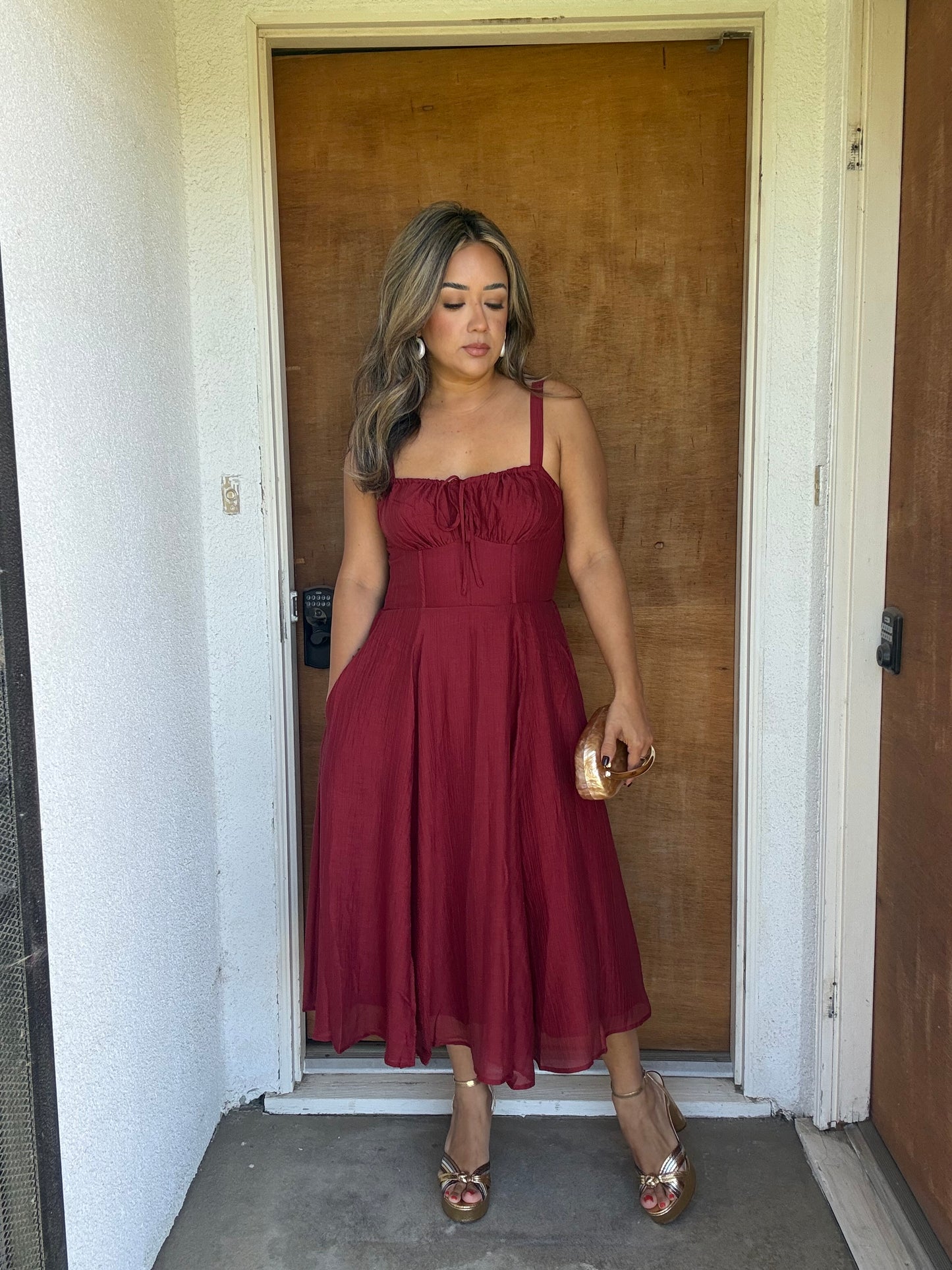Hermosa Bustier Midi Dress