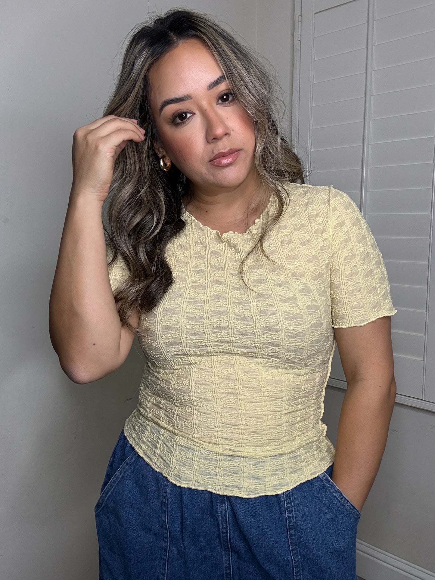 Ellie Ruffle Hem Top