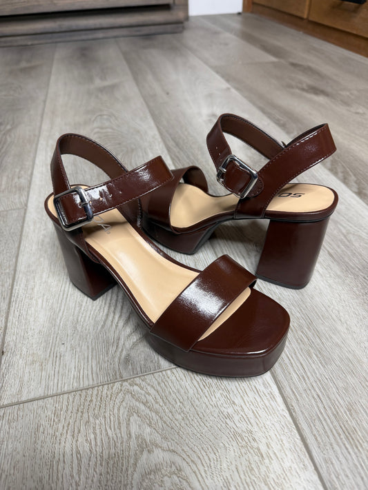 Macey Platform Heel- Chocolate