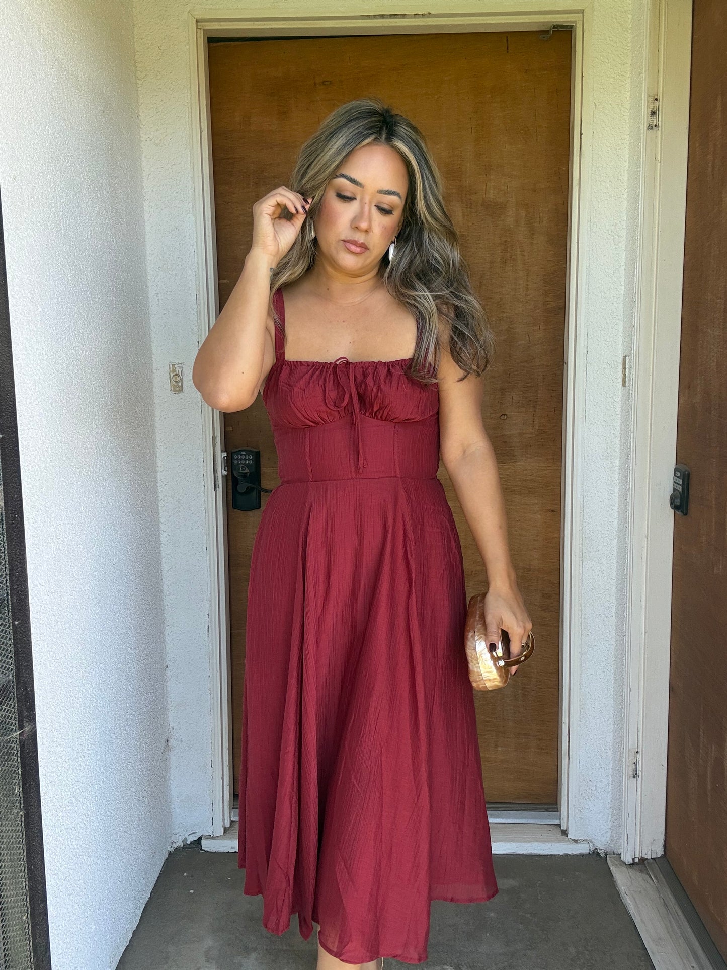 Hermosa Bustier Midi Dress