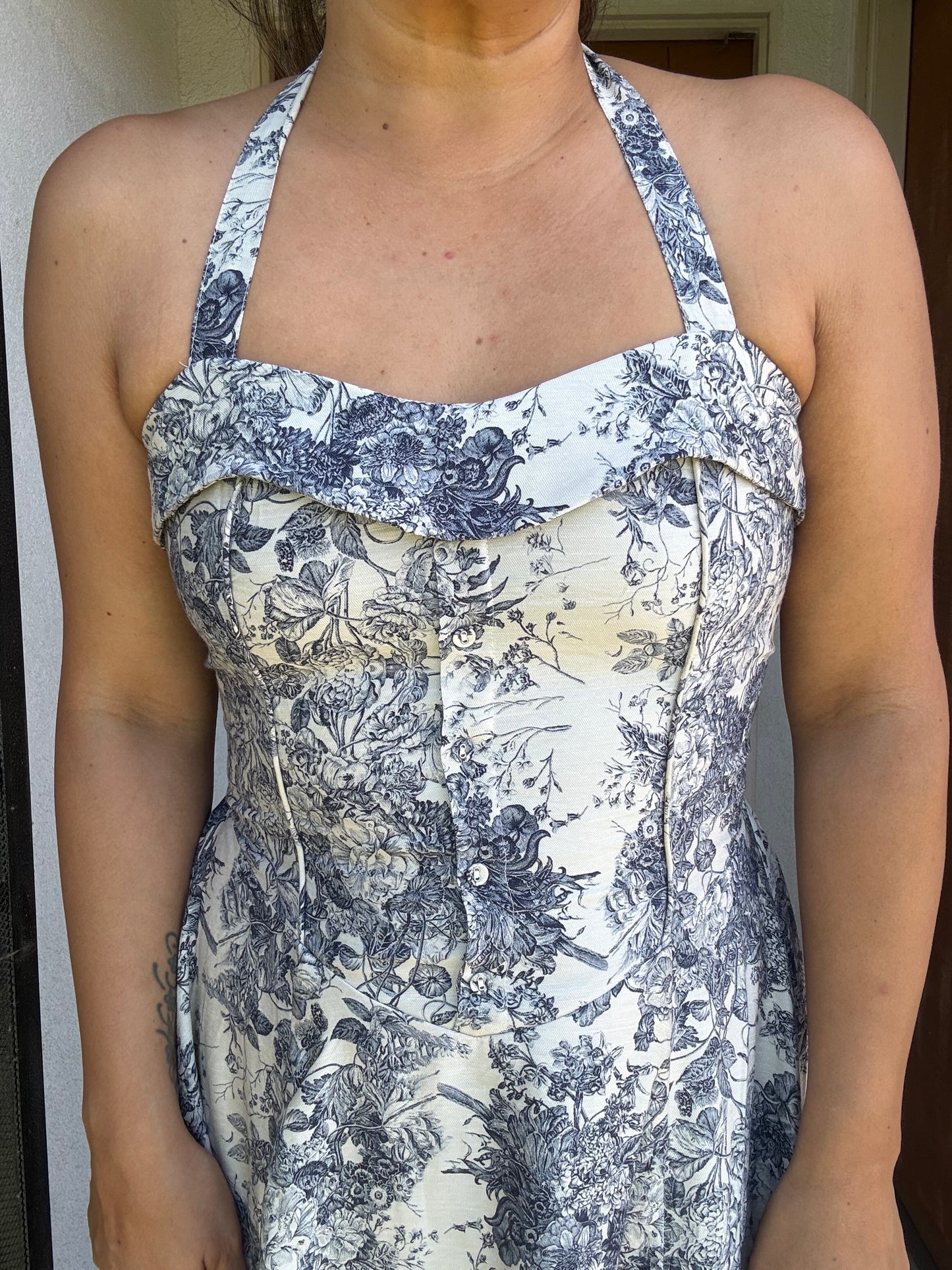 Lou Floral Halter Midi Dress