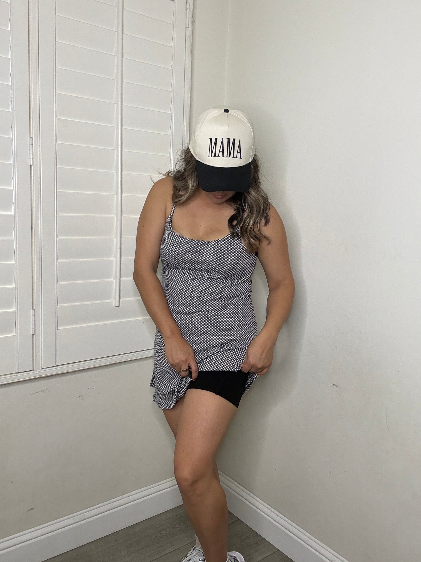 Winnie Checkered Knit Athletic Dress