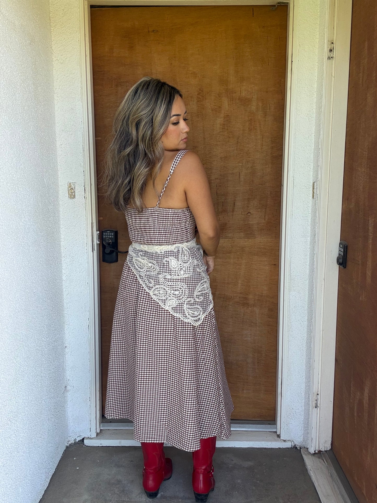 Rhode Island Midi Gingham Dress