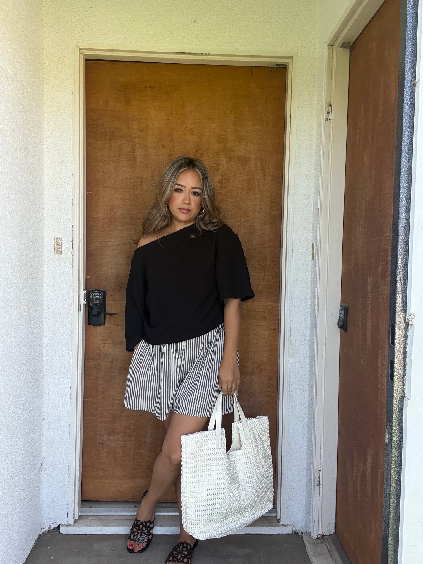 Elliot Straw Bag - Cream