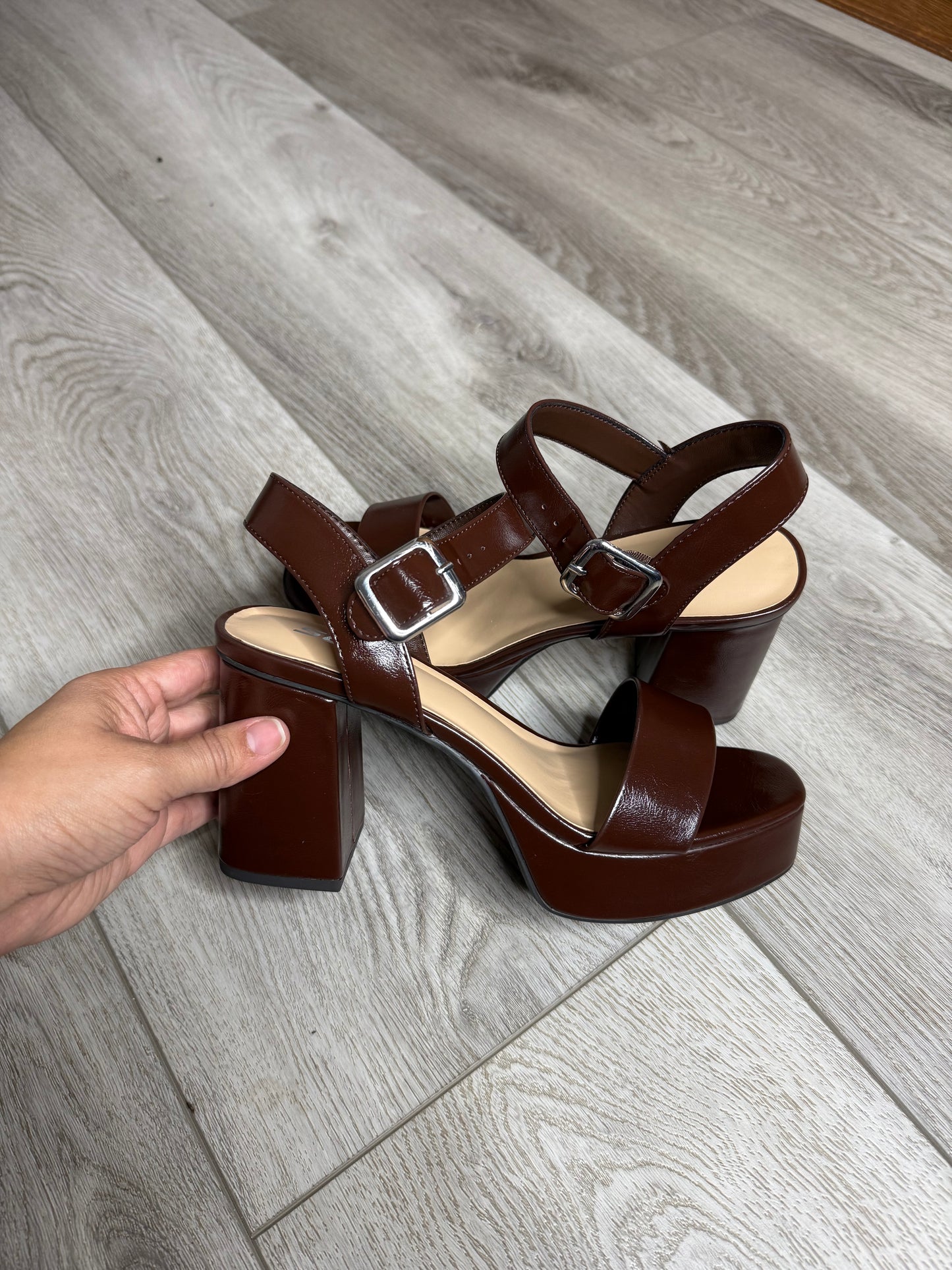 Macey Platform Heel- Chocolate