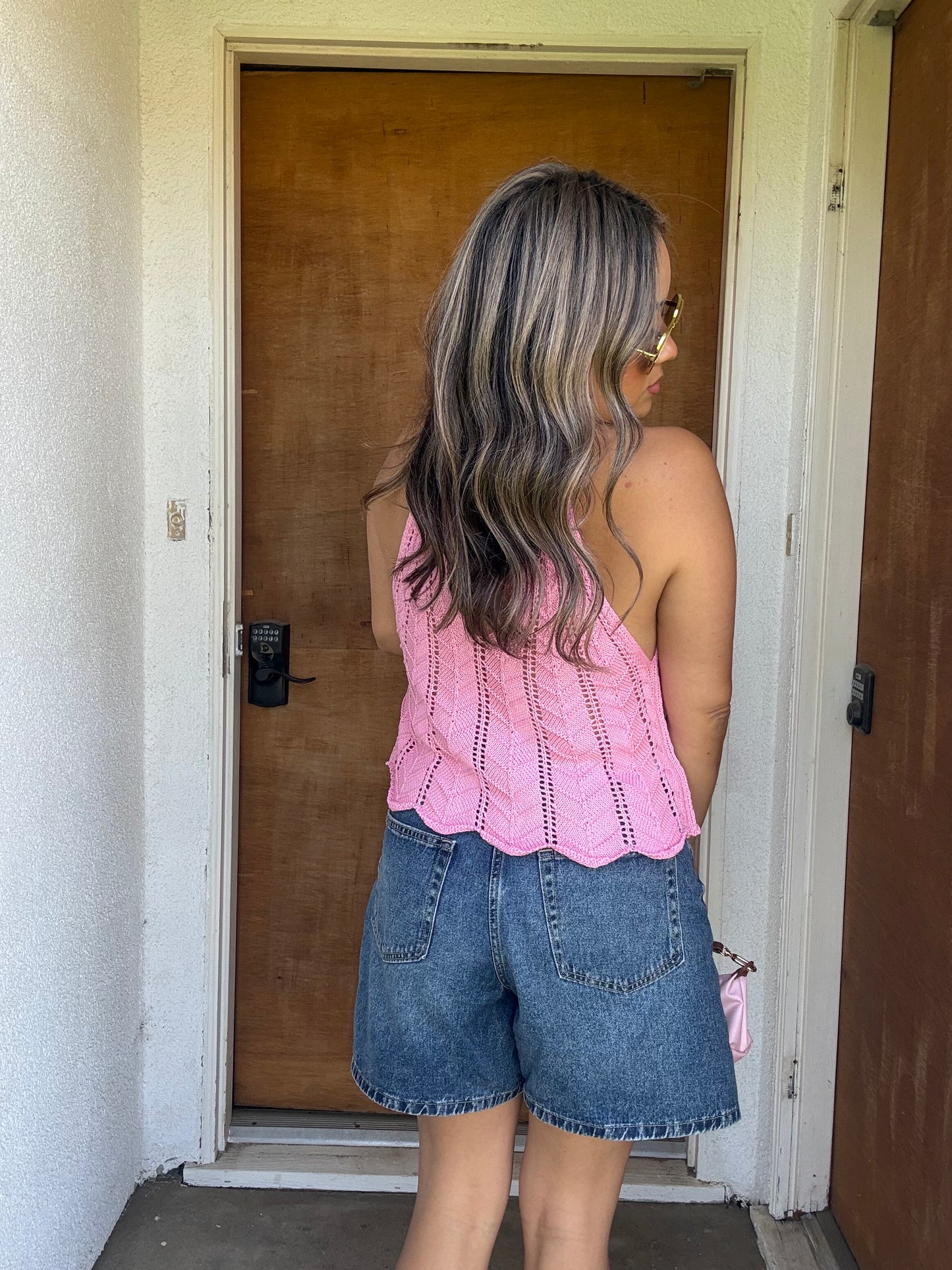 Bubblegum Knit Top- Pink