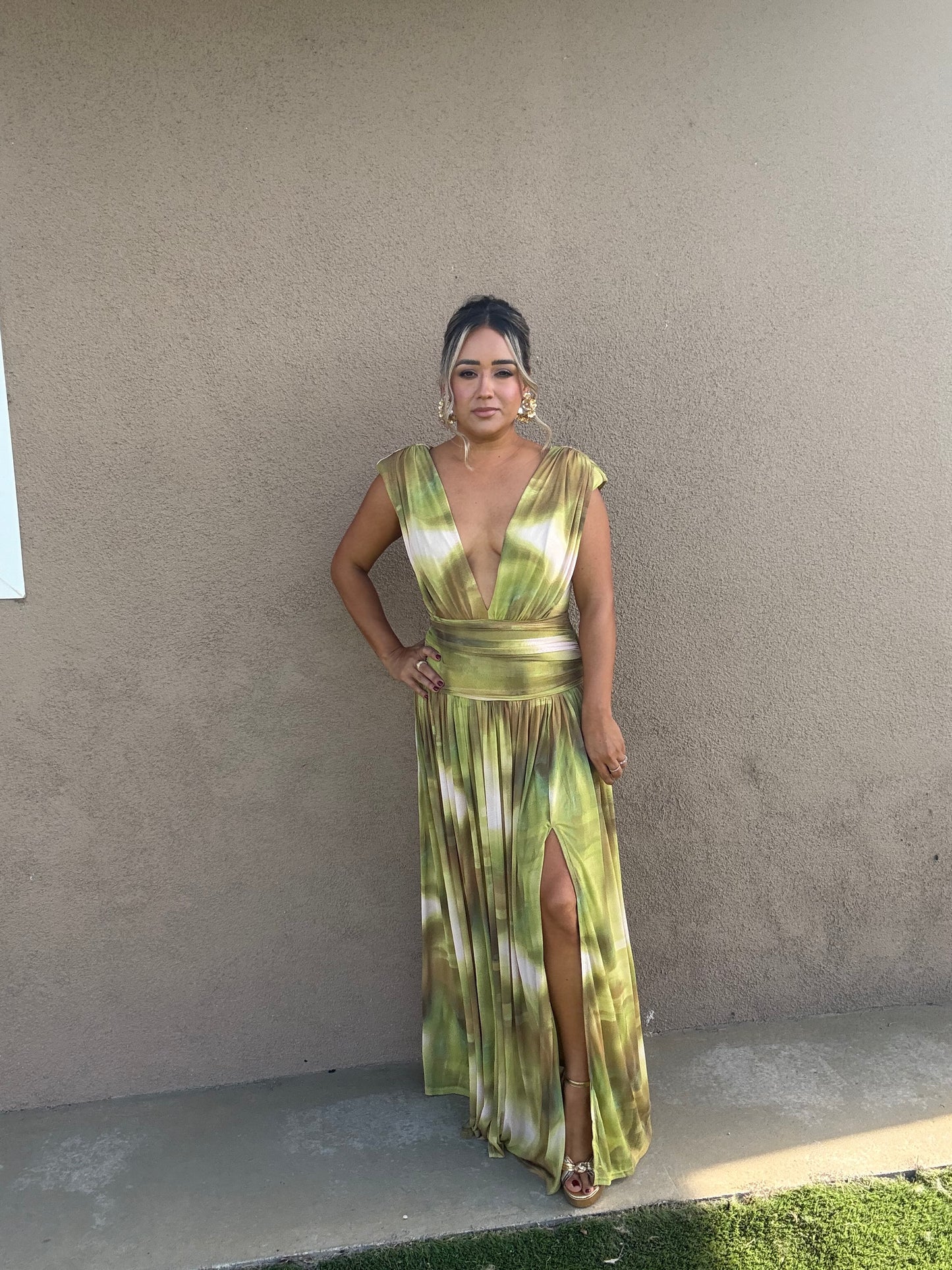 Love Me Not Slit Mesh Maxi Dress