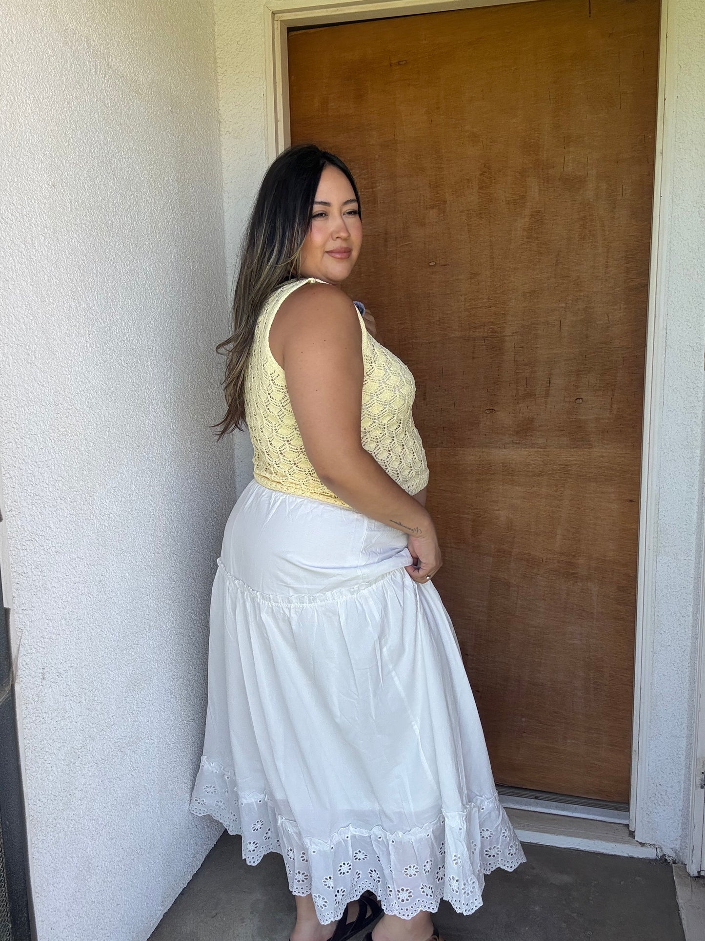 Lemonade Sheer Knit Top- Yellow