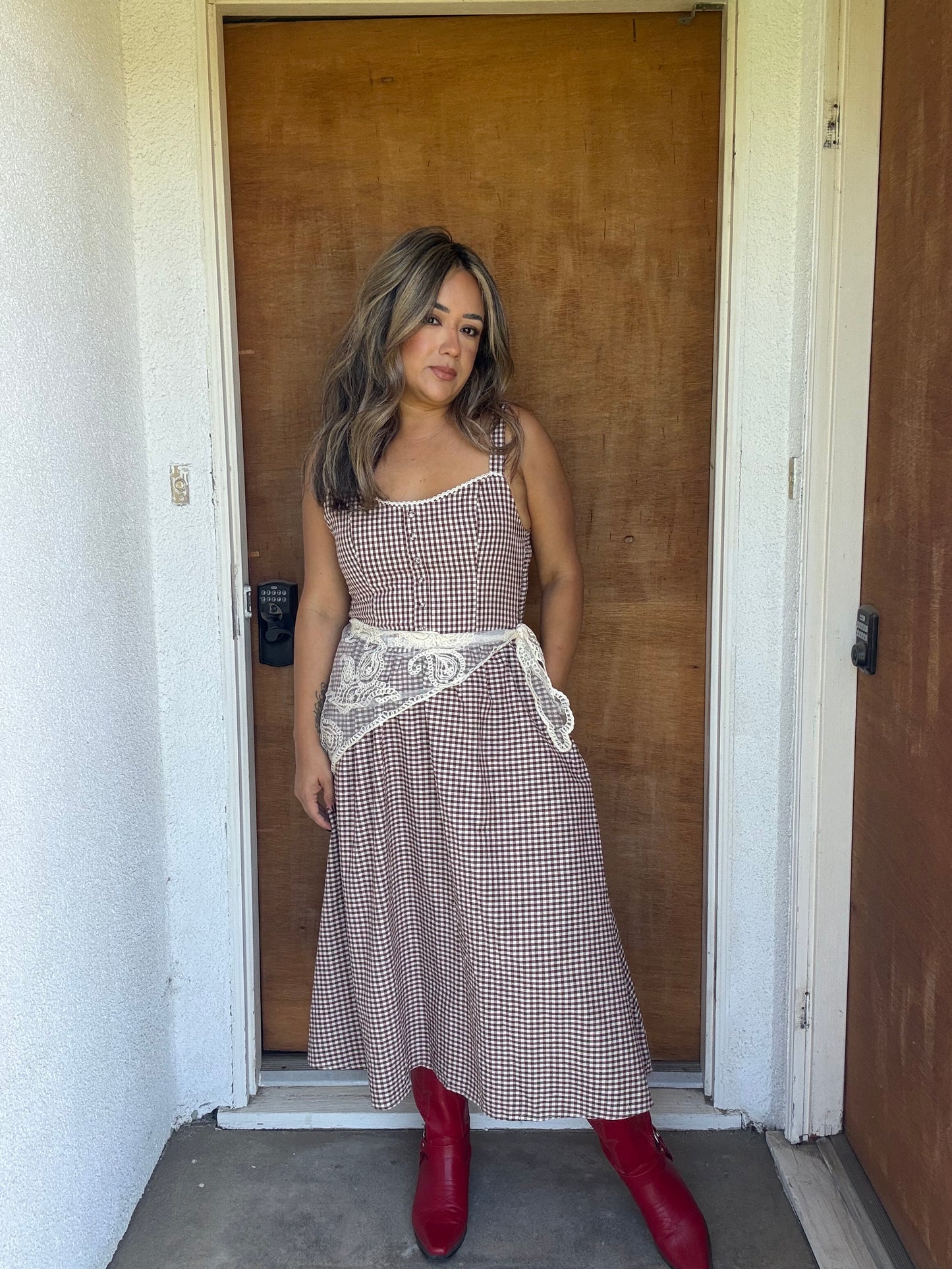 Rhode Island Midi Gingham Dress