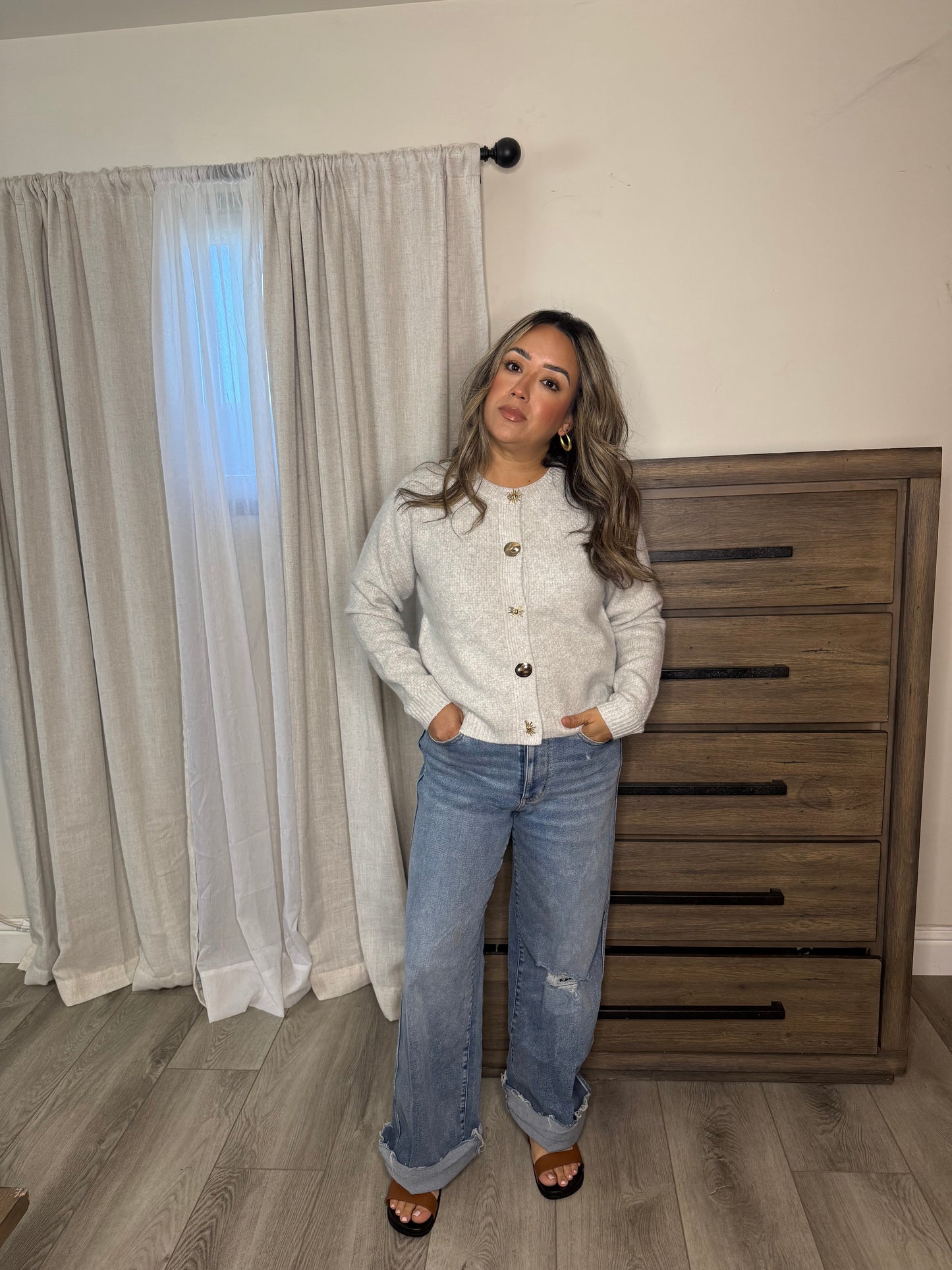 Solecito Cardigan- Grey