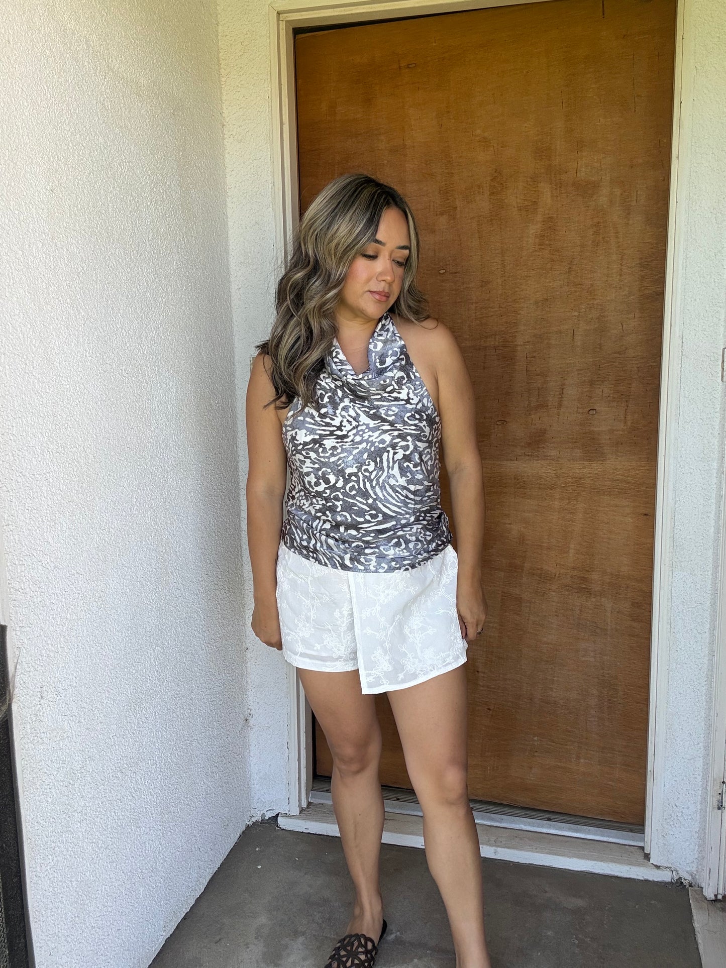 Catching Rays Knit Skort- Cream