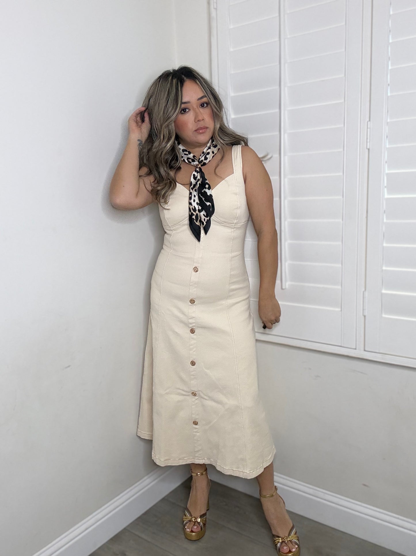 Tarde Leopard Scarf with Ring