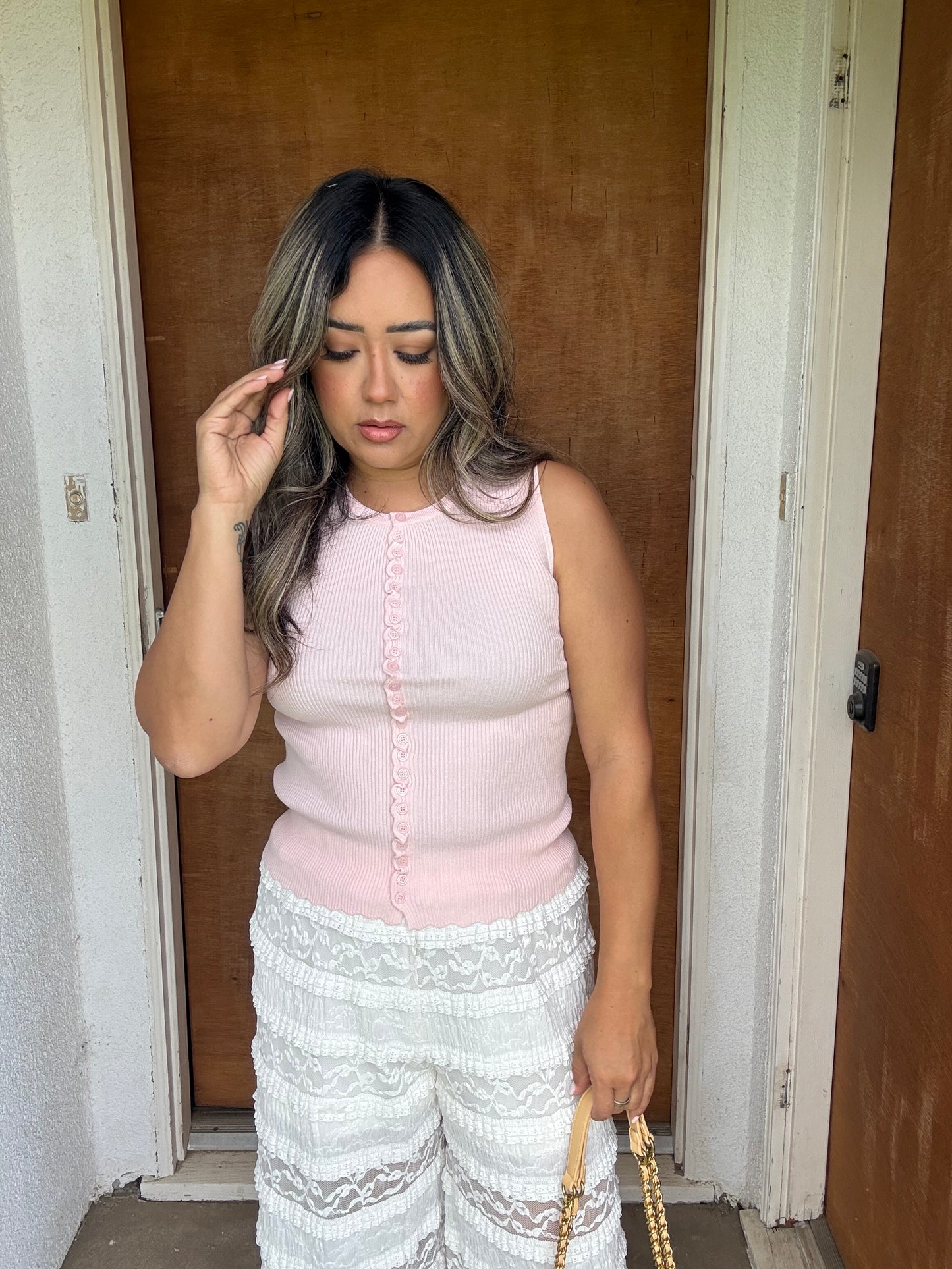Bahamas Sheer Lace Pants- Ivory