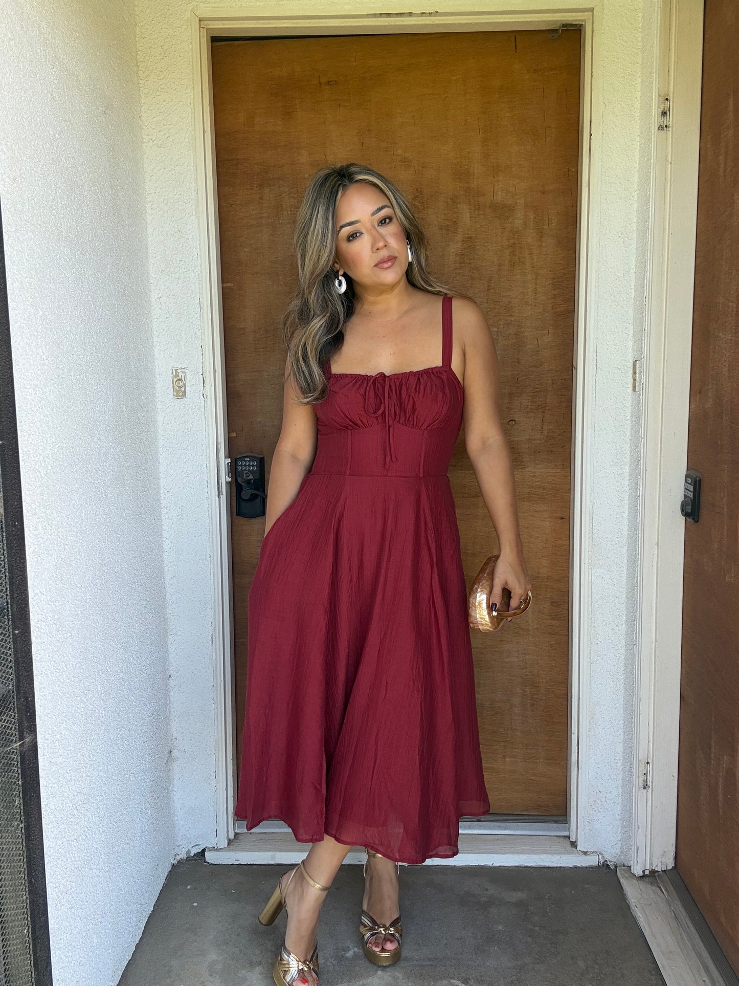 Hermosa Bustier Midi Dress
