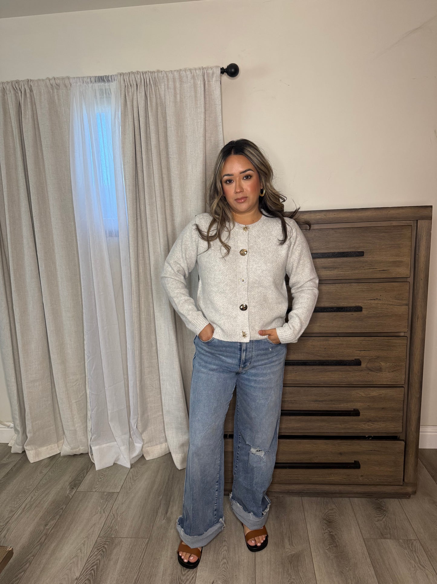 Solecito Cardigan- Grey