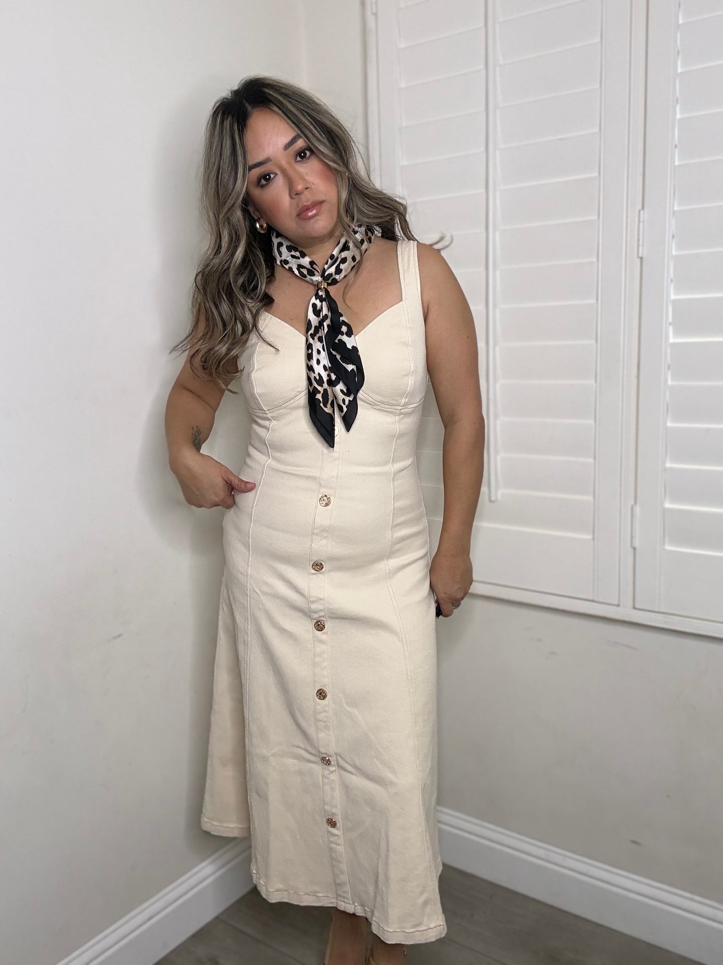 Tarde Leopard Scarf with Ring