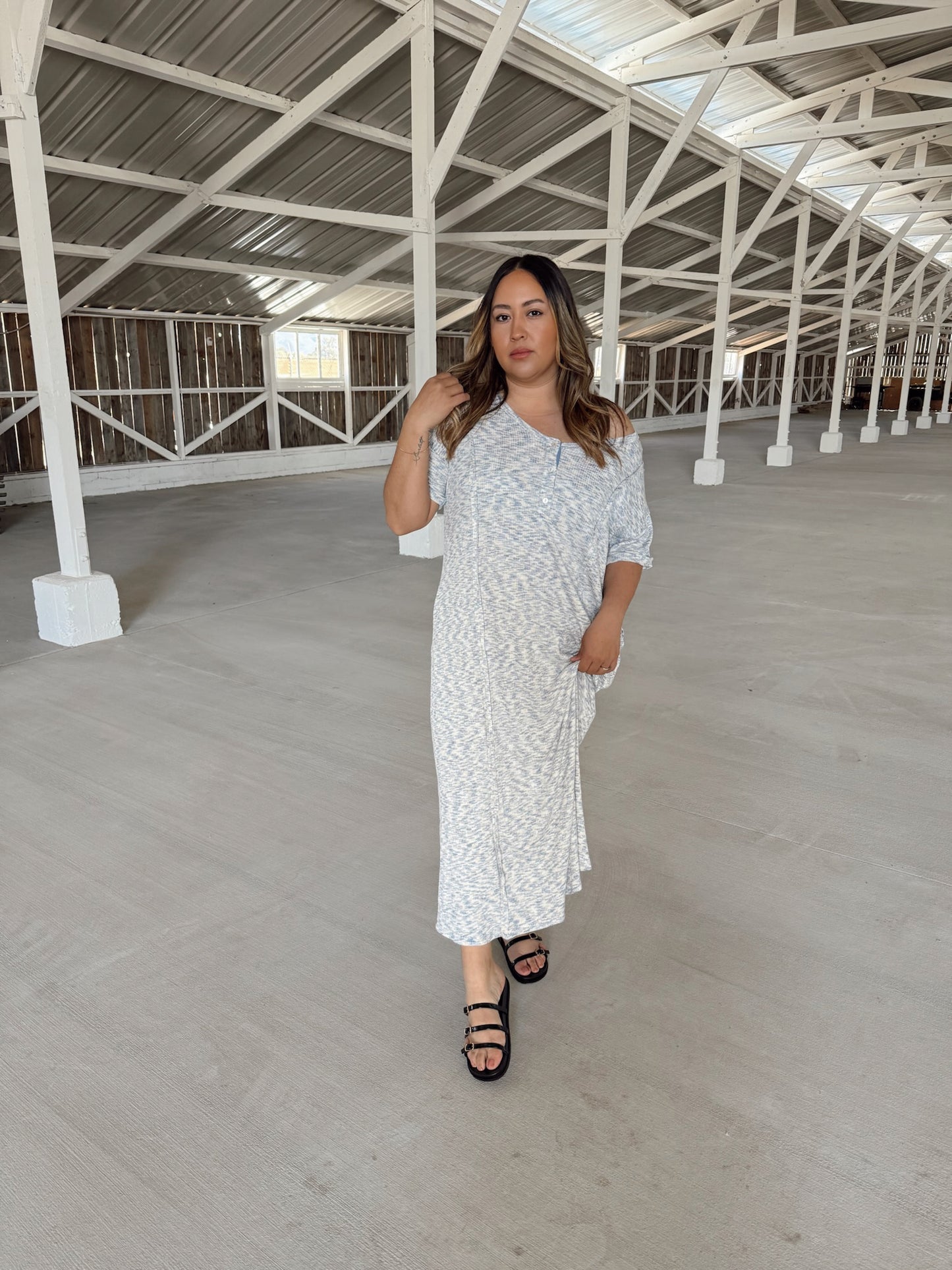 On The Go Dusk Blue Maxi Dress