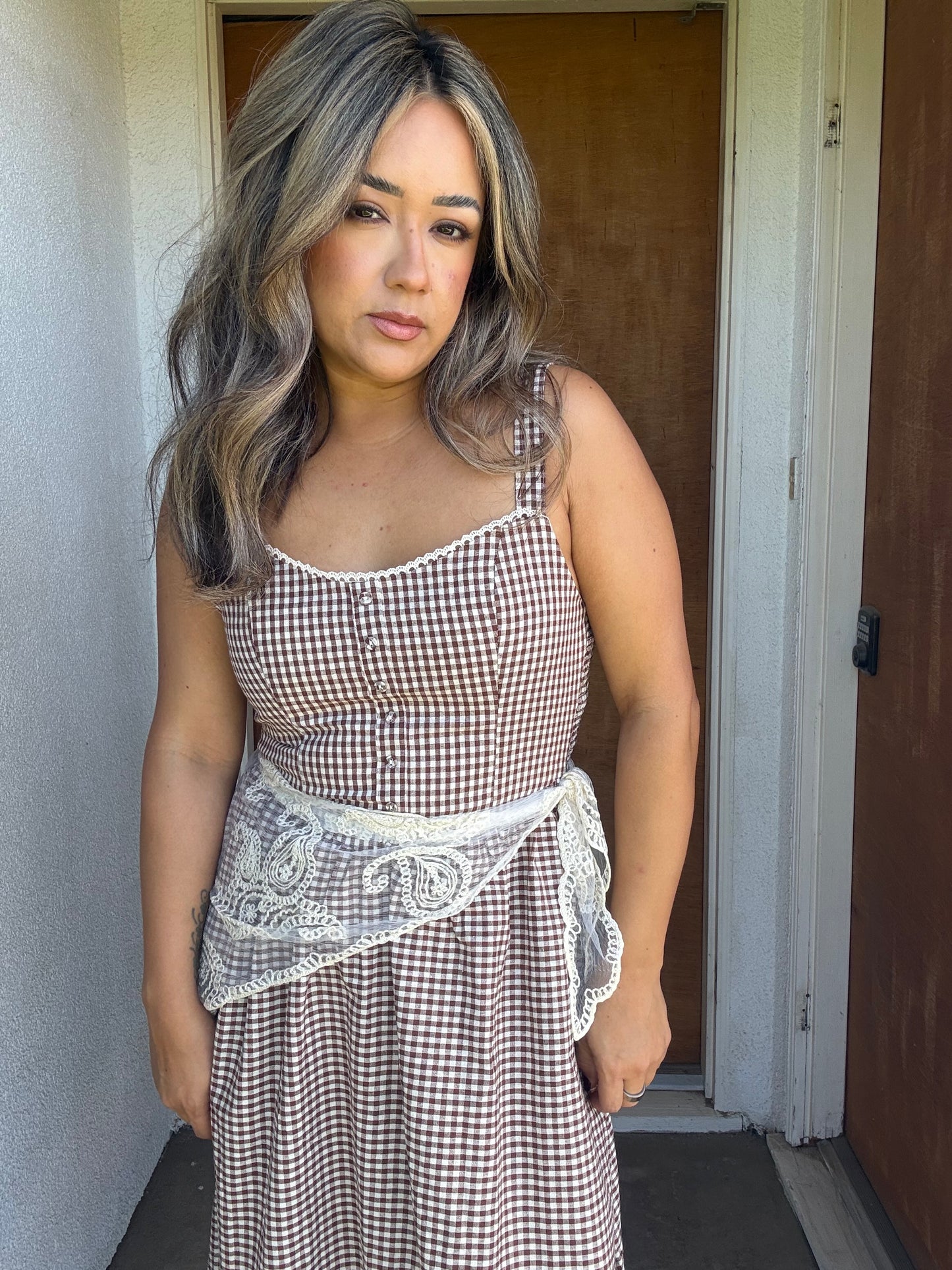 Rhode Island Midi Gingham Dress