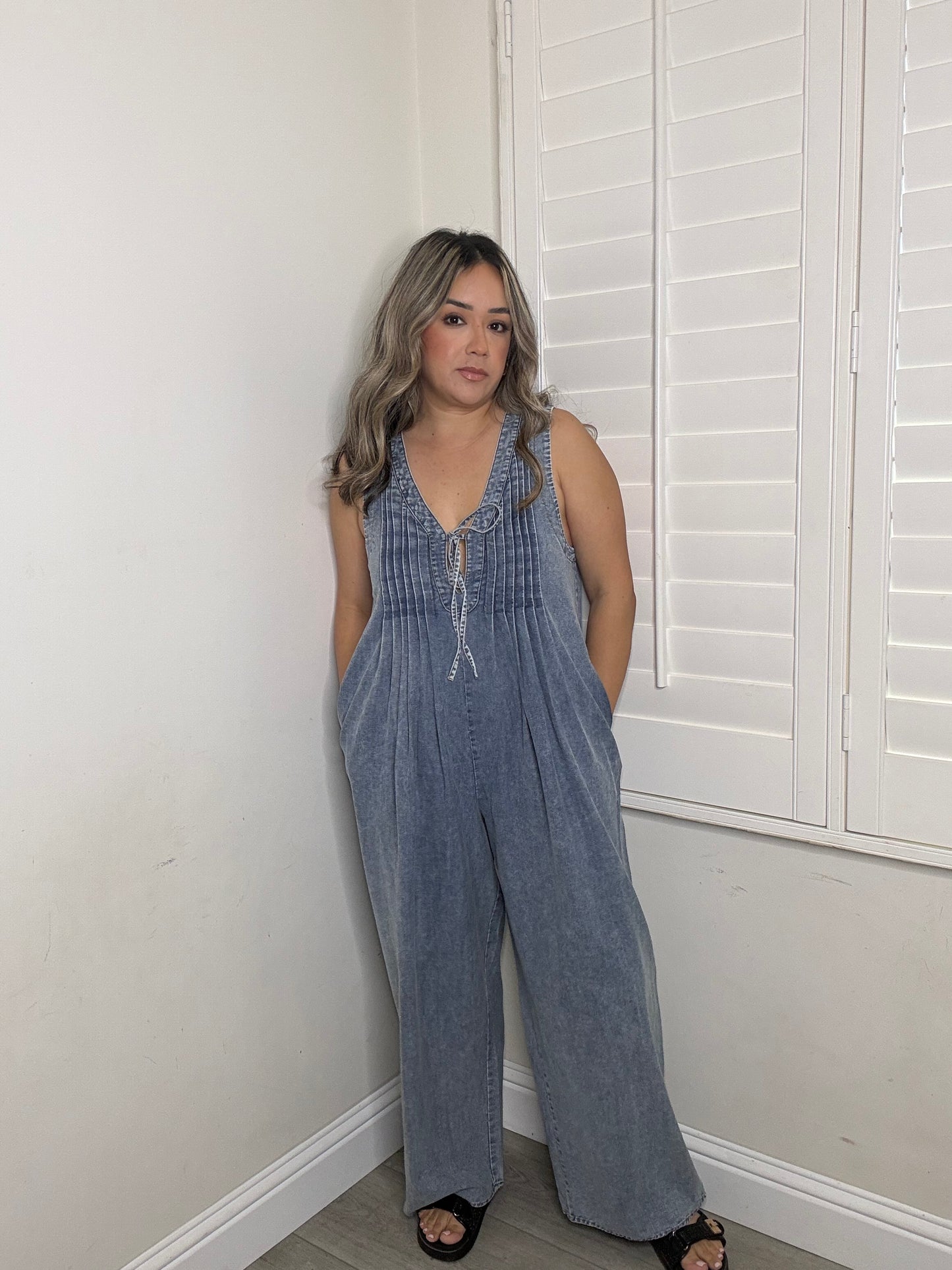 Larah Oversized Denim Jumpsuit