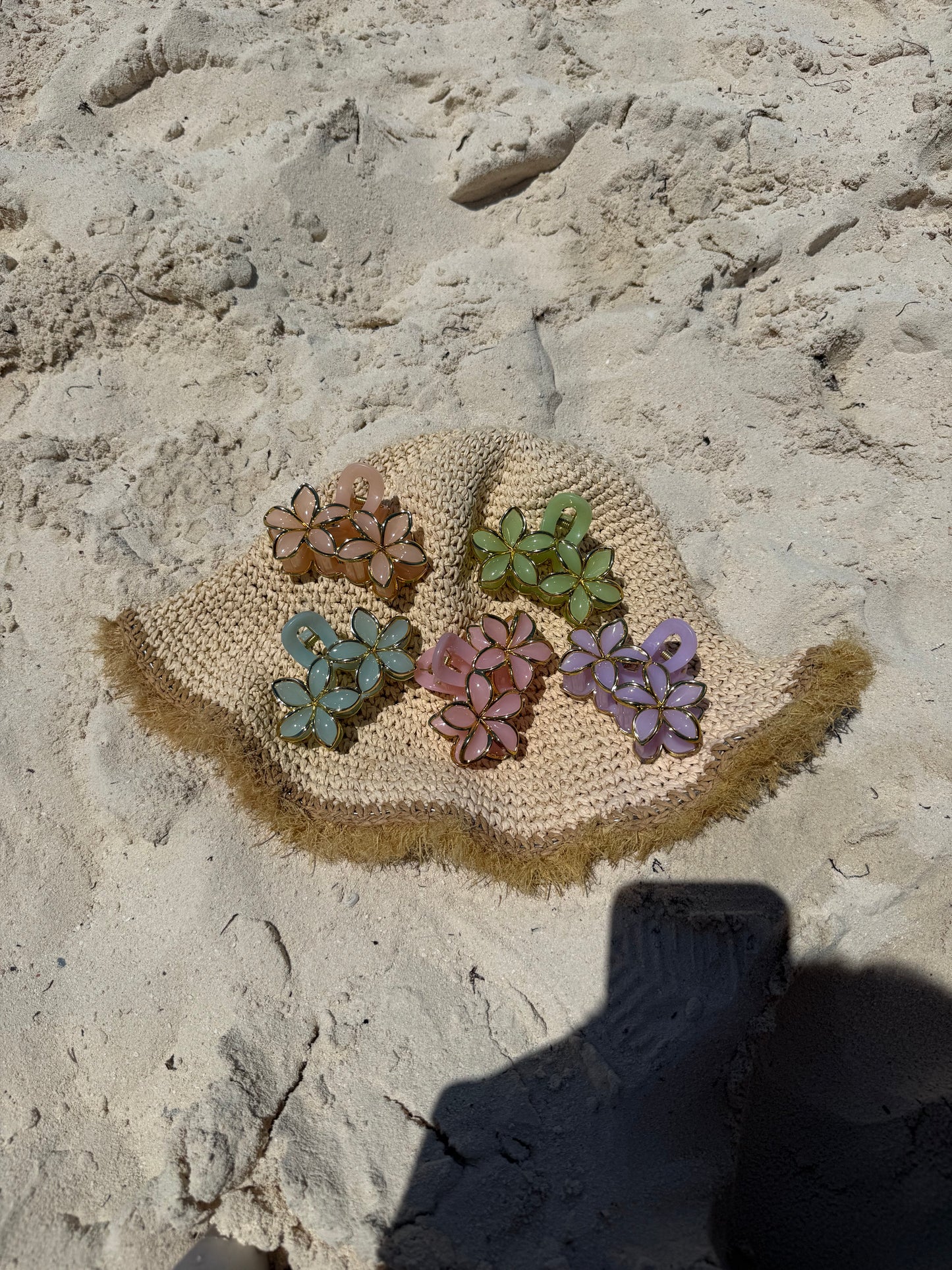 Vamos A La Playa Floral Hair Clips