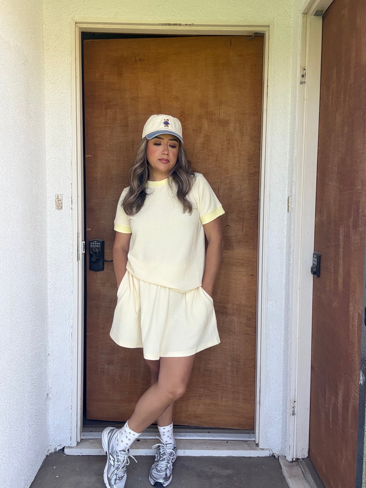 Golden Girlie Skirt Set- Butter Yellow