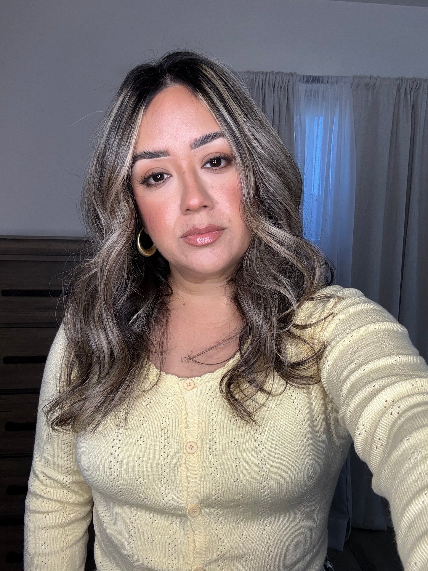 Alana Pointelle Long Sleeve Top- Yellow