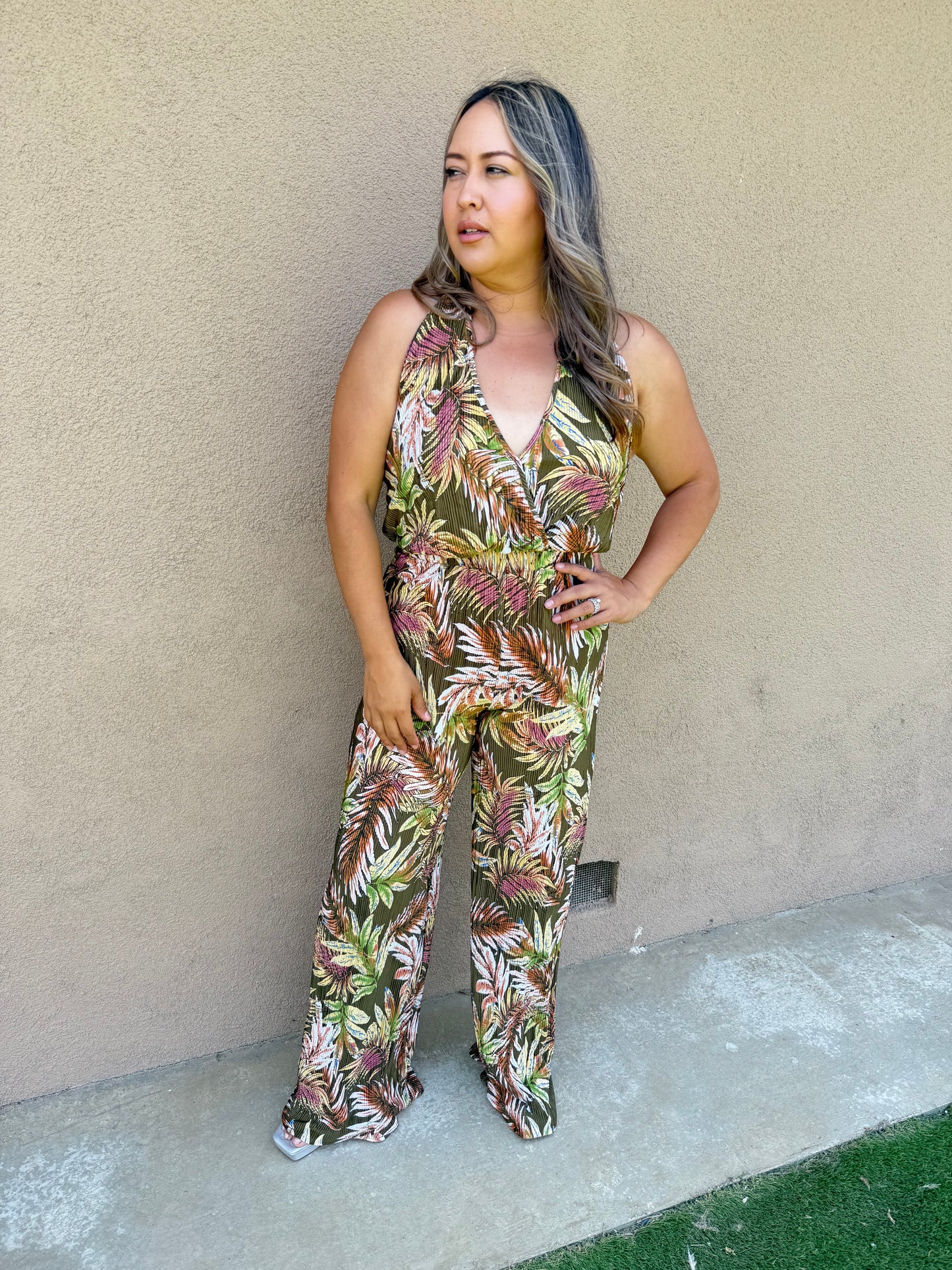 Olivia Ribbed Halter Jumpsuit