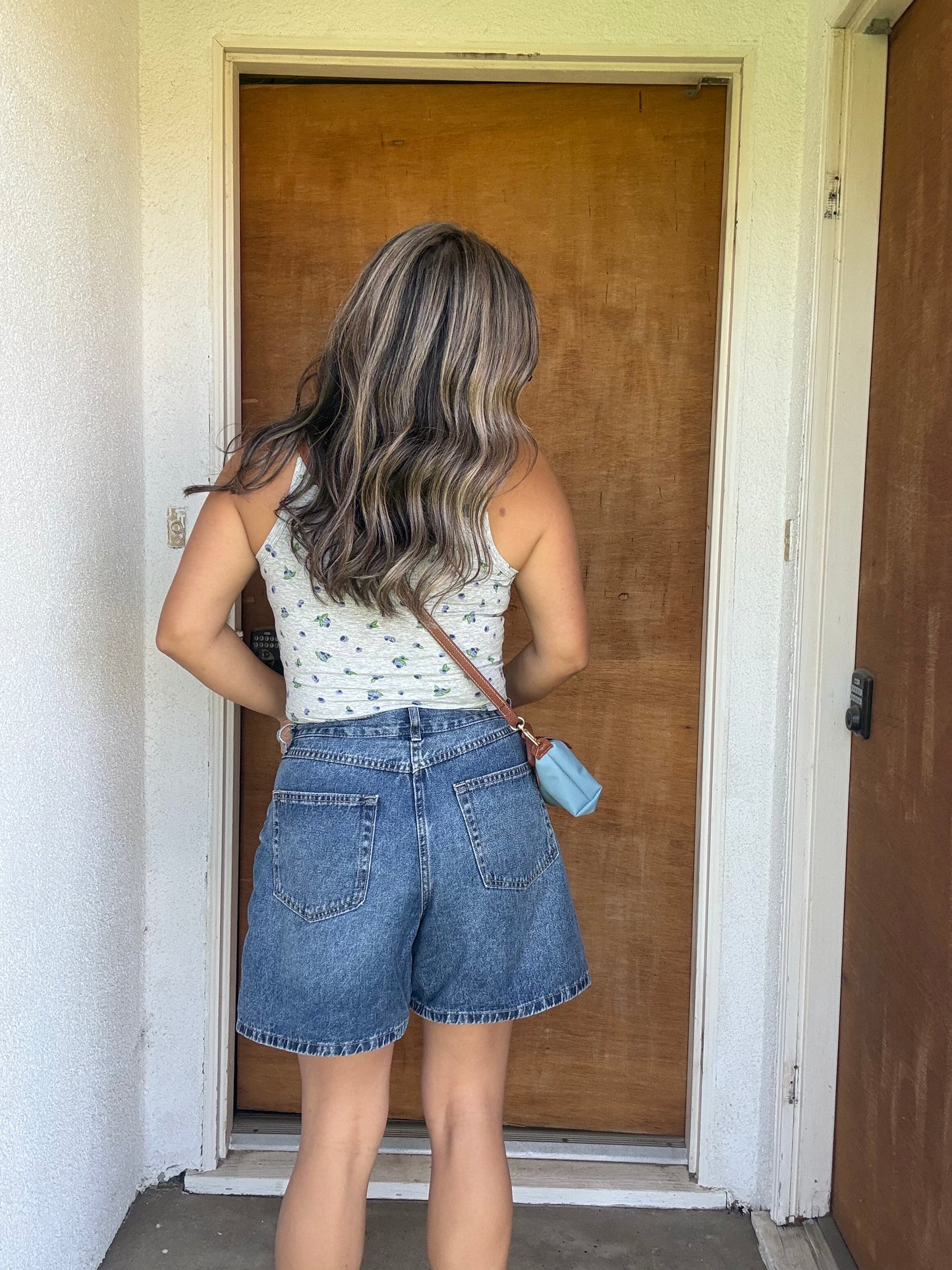 Blueberry Mini Tank- Grey