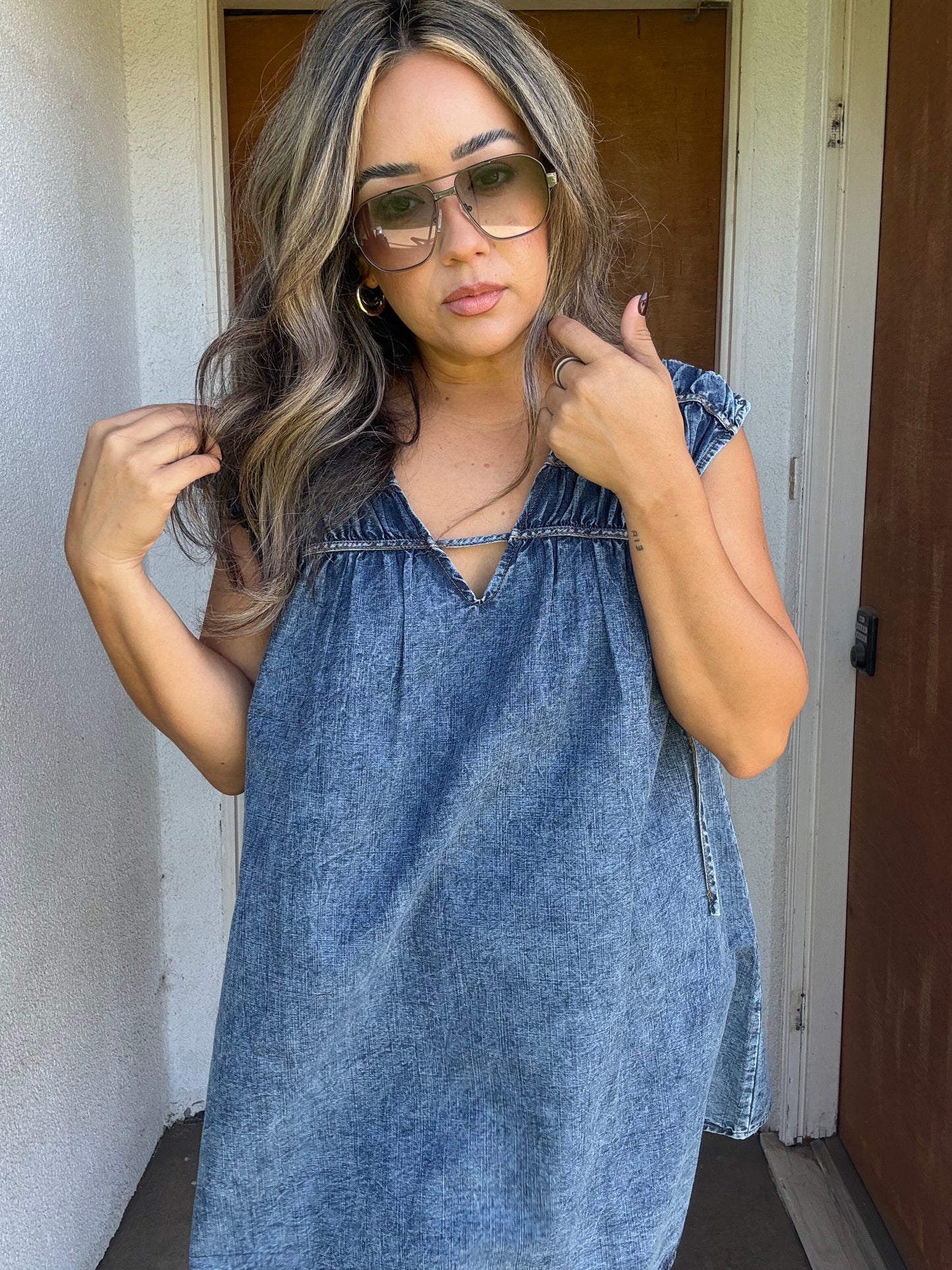 Cameron Mini Denim Dress